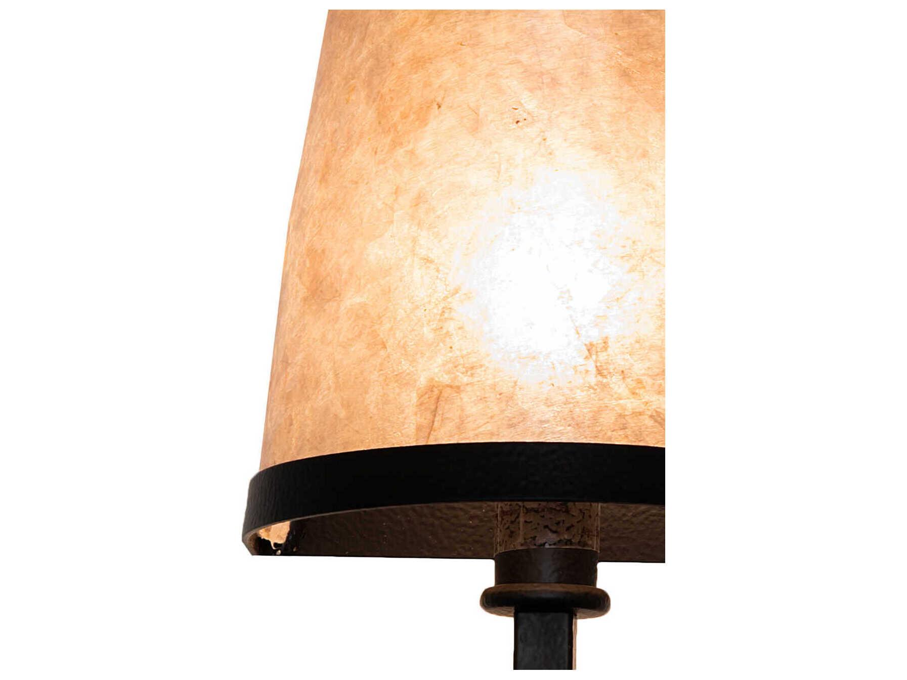 Meyda Verheven 1-Light Black Satin Wrought Iron Wall Sconce