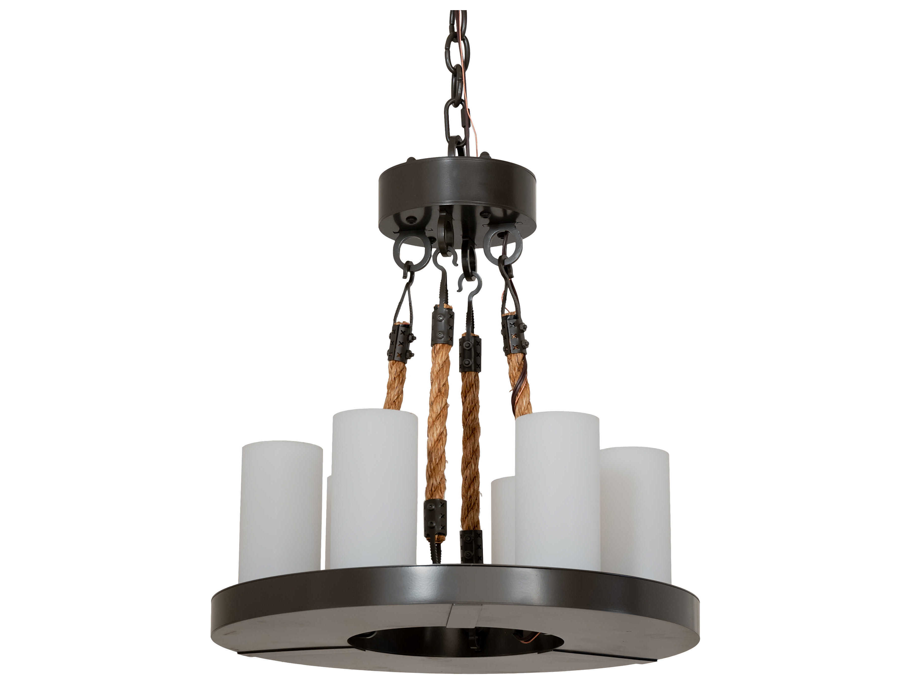 Meyda Loxley 6-Light Timeless Bronze Cylinder Chandelier