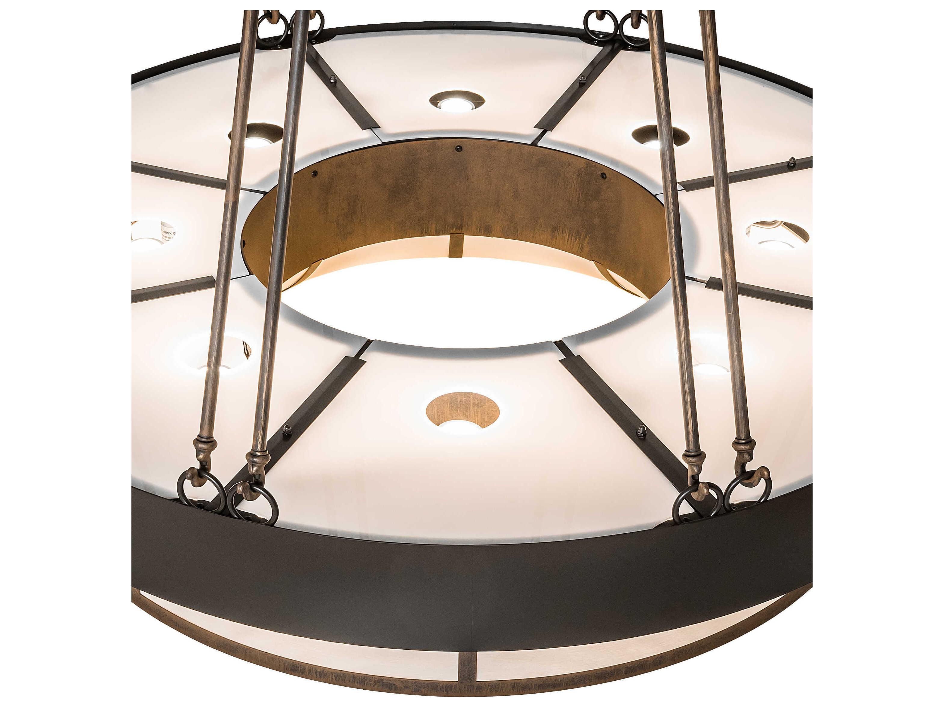 Meyda Cilindro 16-Light6-Light Cortez Gold Timeless Bronze Round Pendant