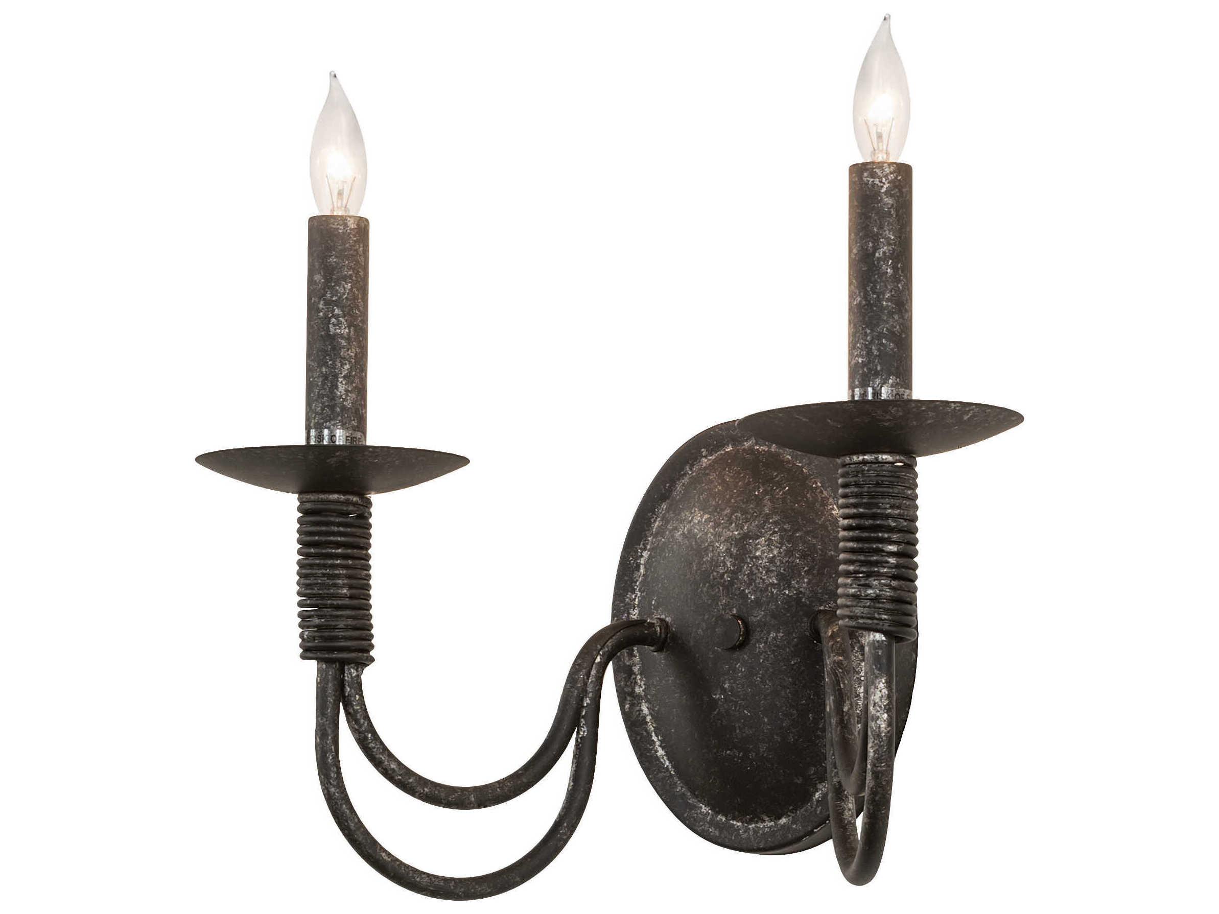 Meyda Bell 2-Light Charcoal Gray Wall Sconce