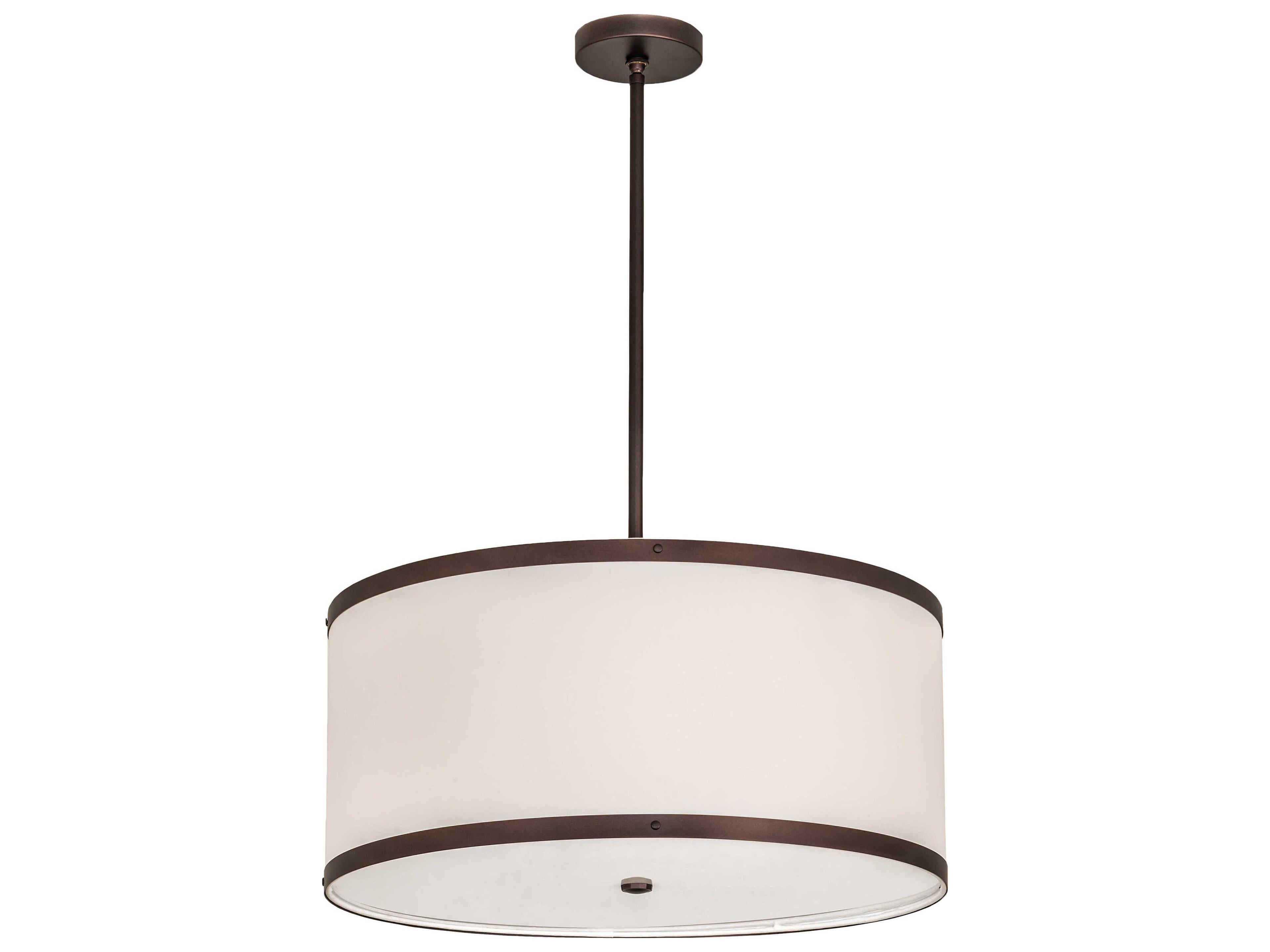 Meyda Cilindro 4-Light Mahogany Bronze Drum Pendant