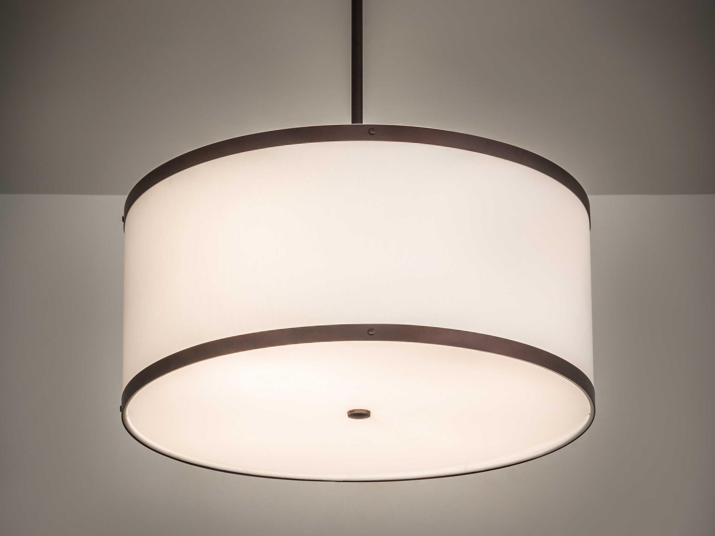 Meyda Cilindro 4-Light Mahogany Bronze Drum Pendant