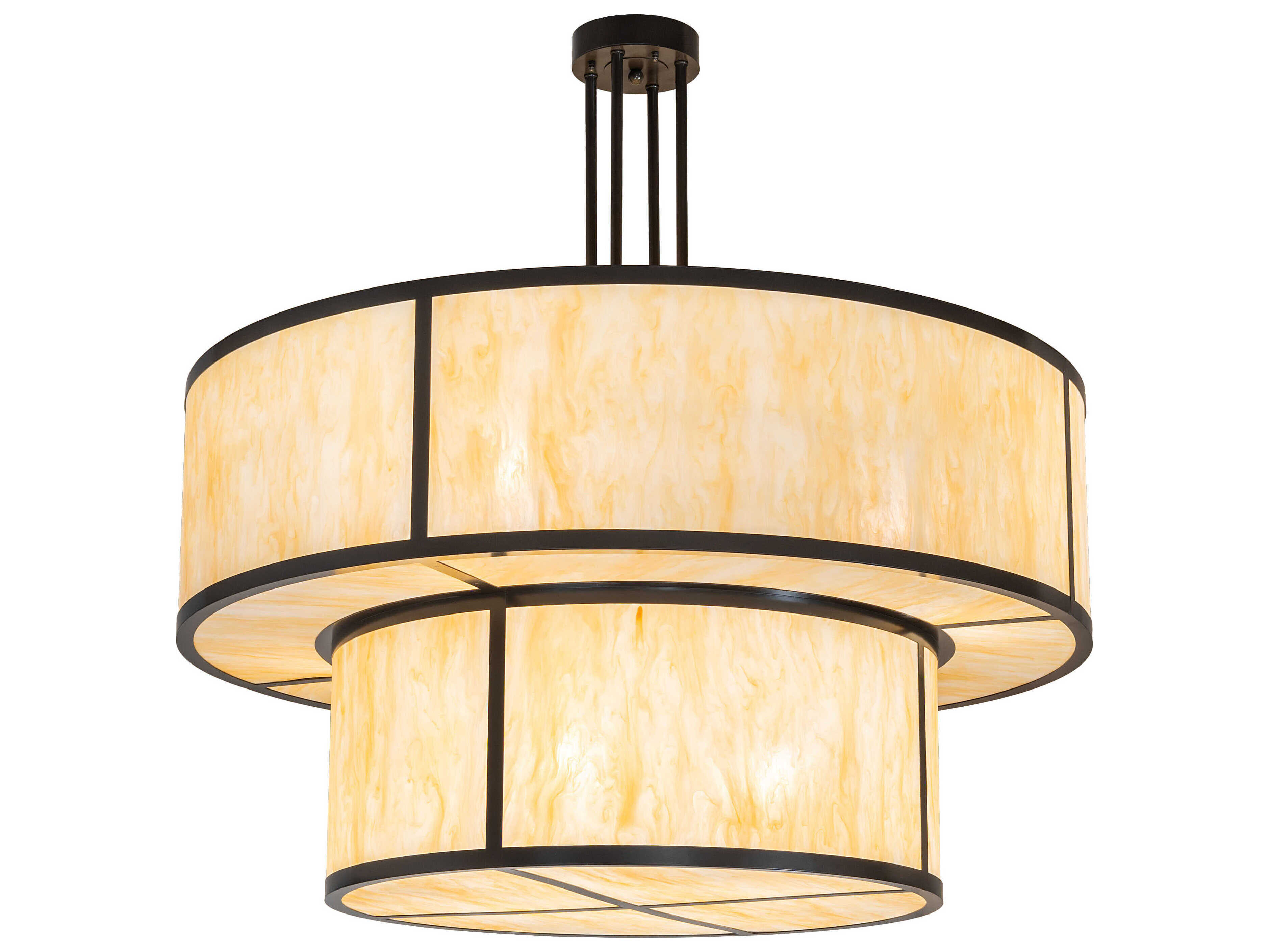 Meyda Jayne 8-Light Timeless Bronze Drum Pendant