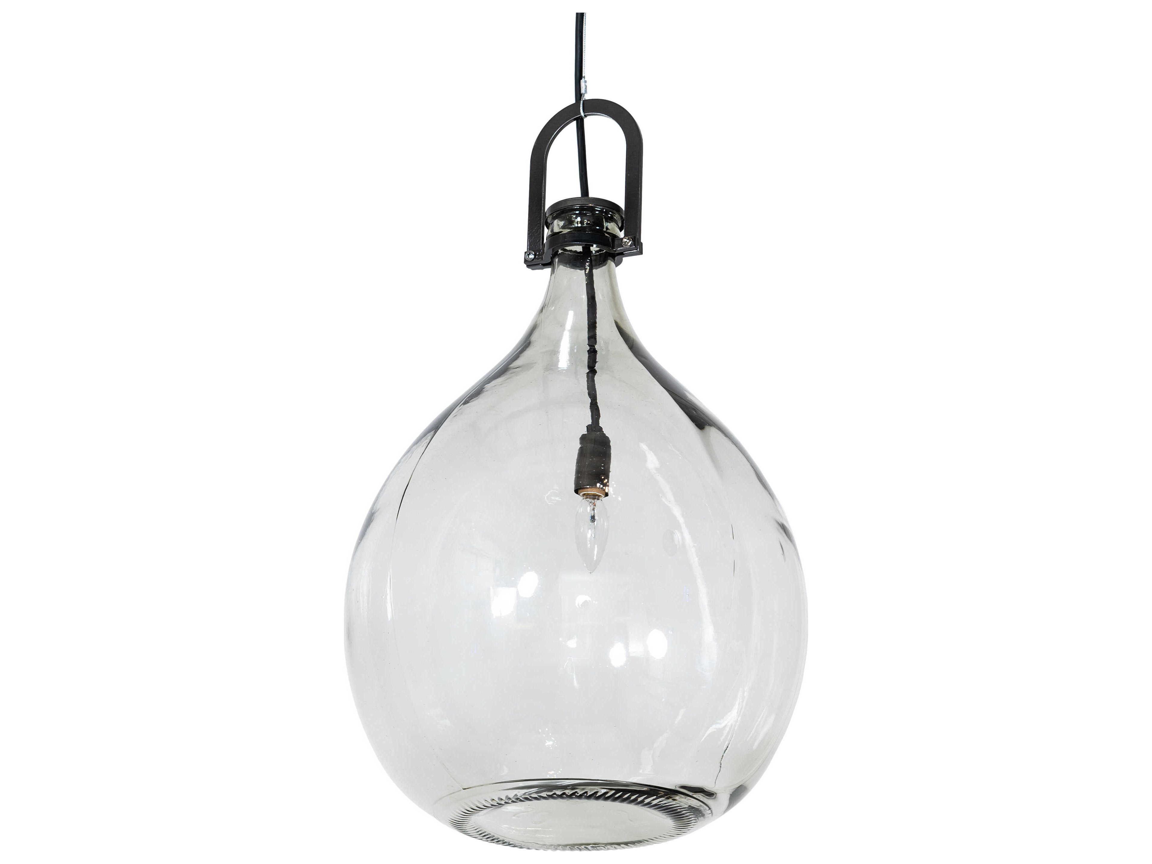 Meyda Euri Tanta 1-Light Black Chrome Glass Pendant