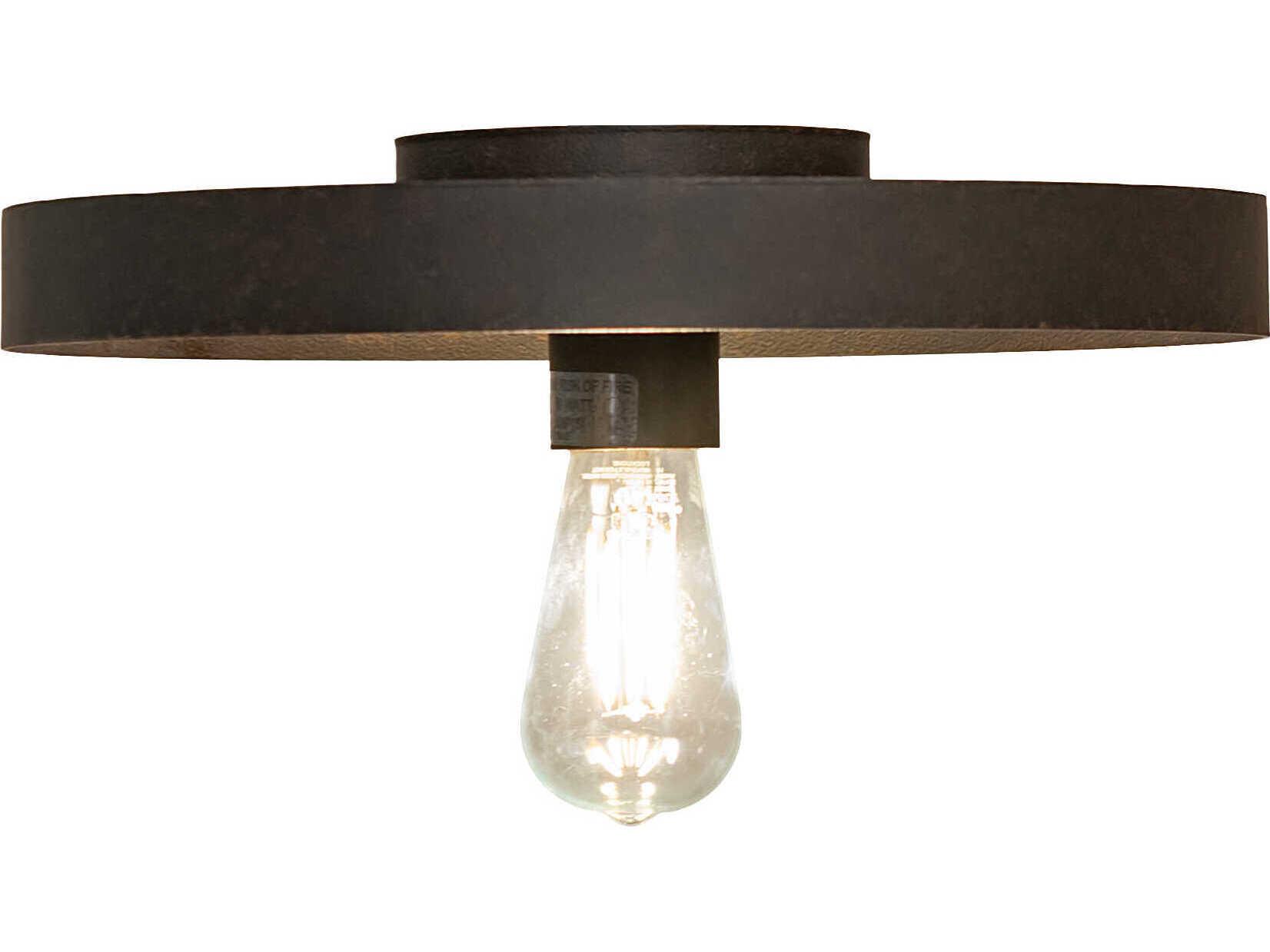 Meyda Alva 1-Light Chestnut Brown Flush Mount