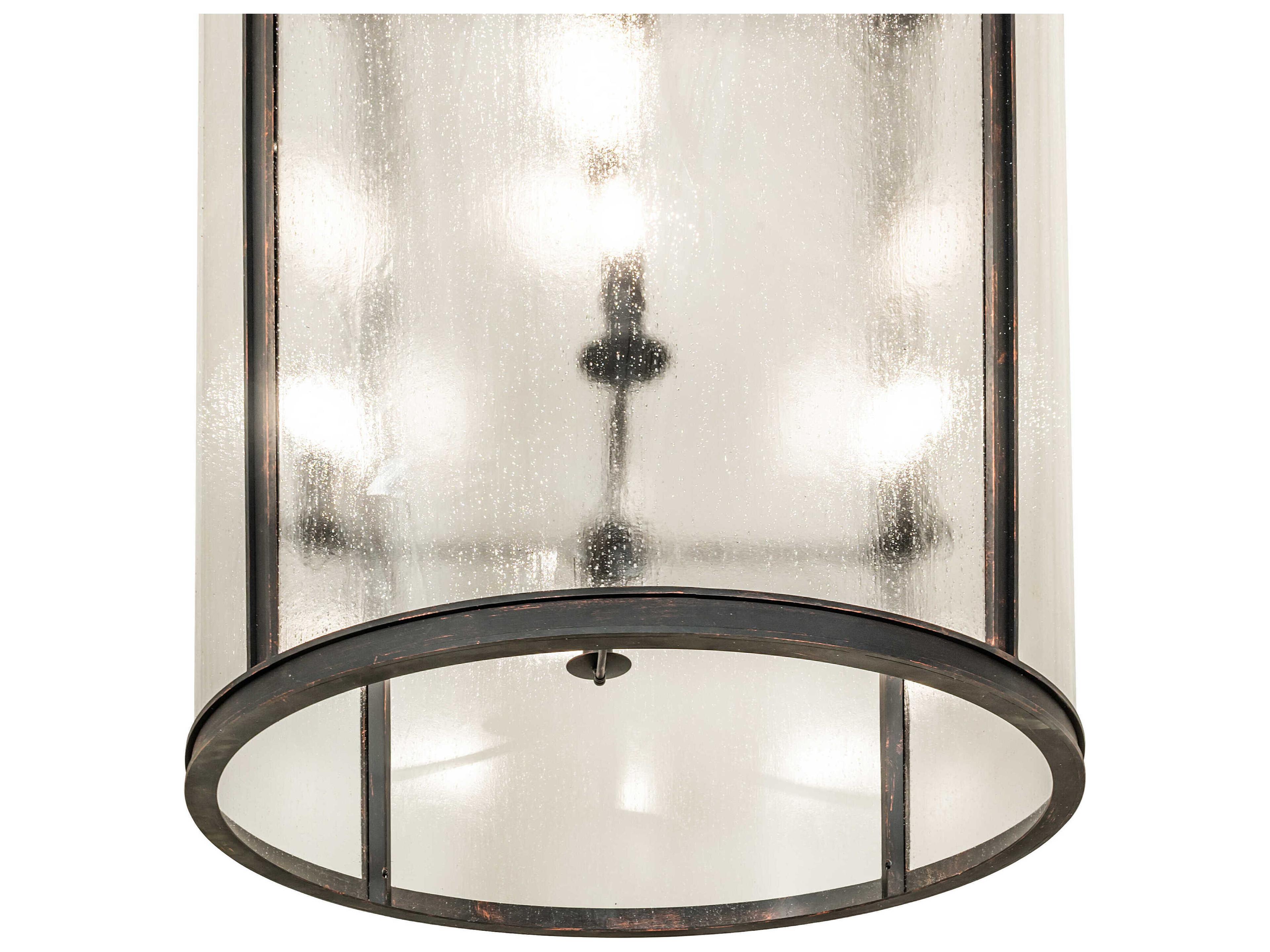 Meyda Cilindro 8-Light Craftsman Brown Pendant