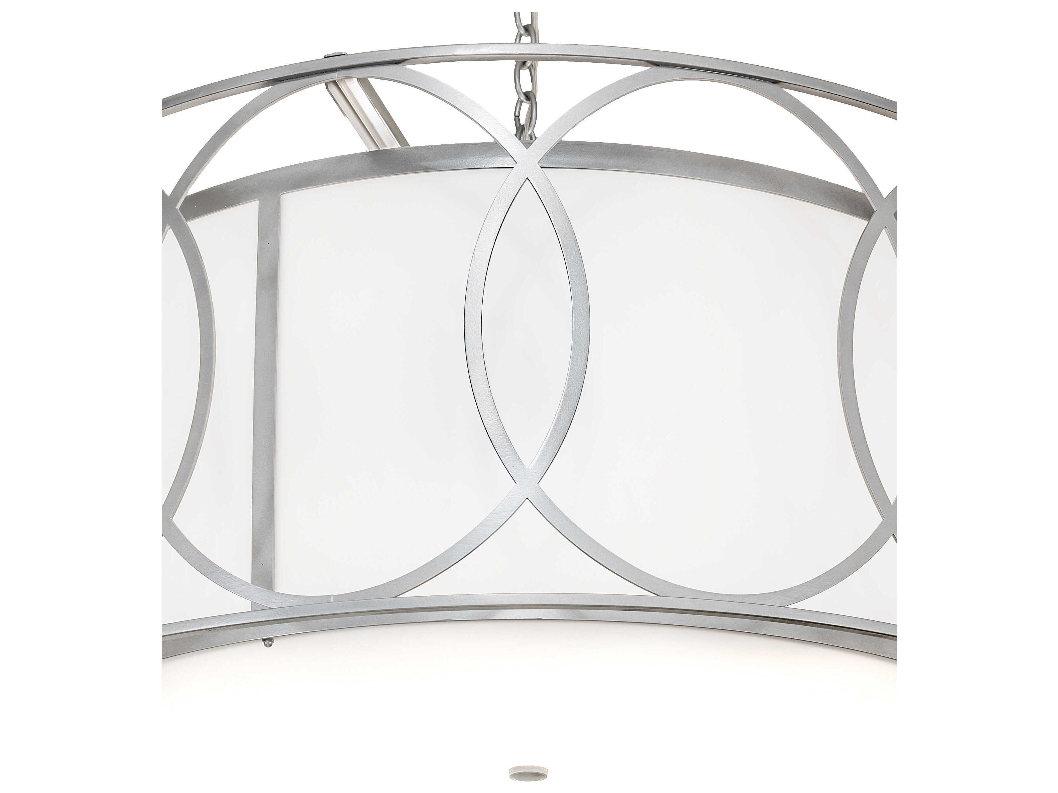 Meyda Cilindro 4-Light Nickel Drum Pendant