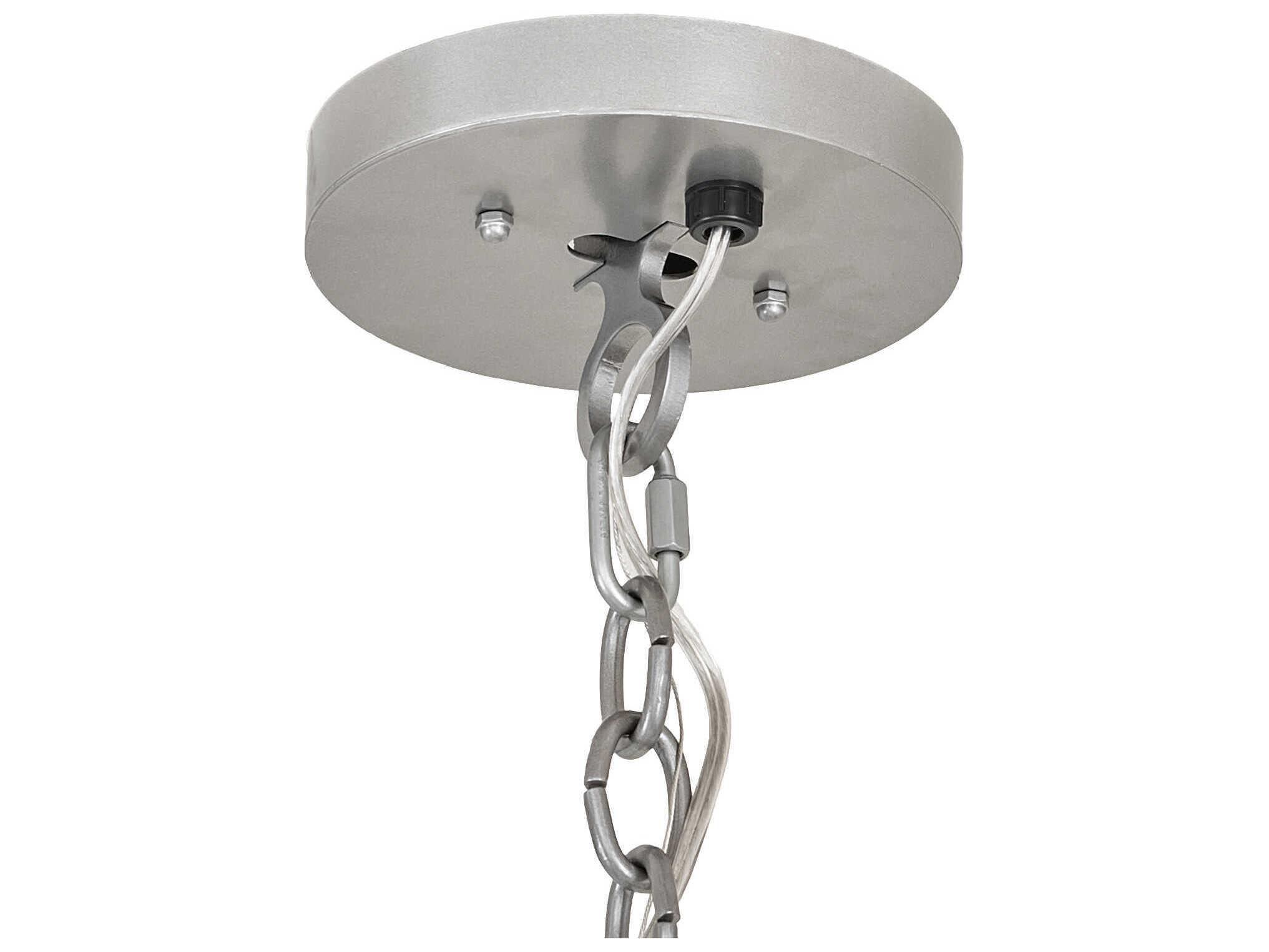 Meyda Cilindro 4-Light Nickel Drum Pendant