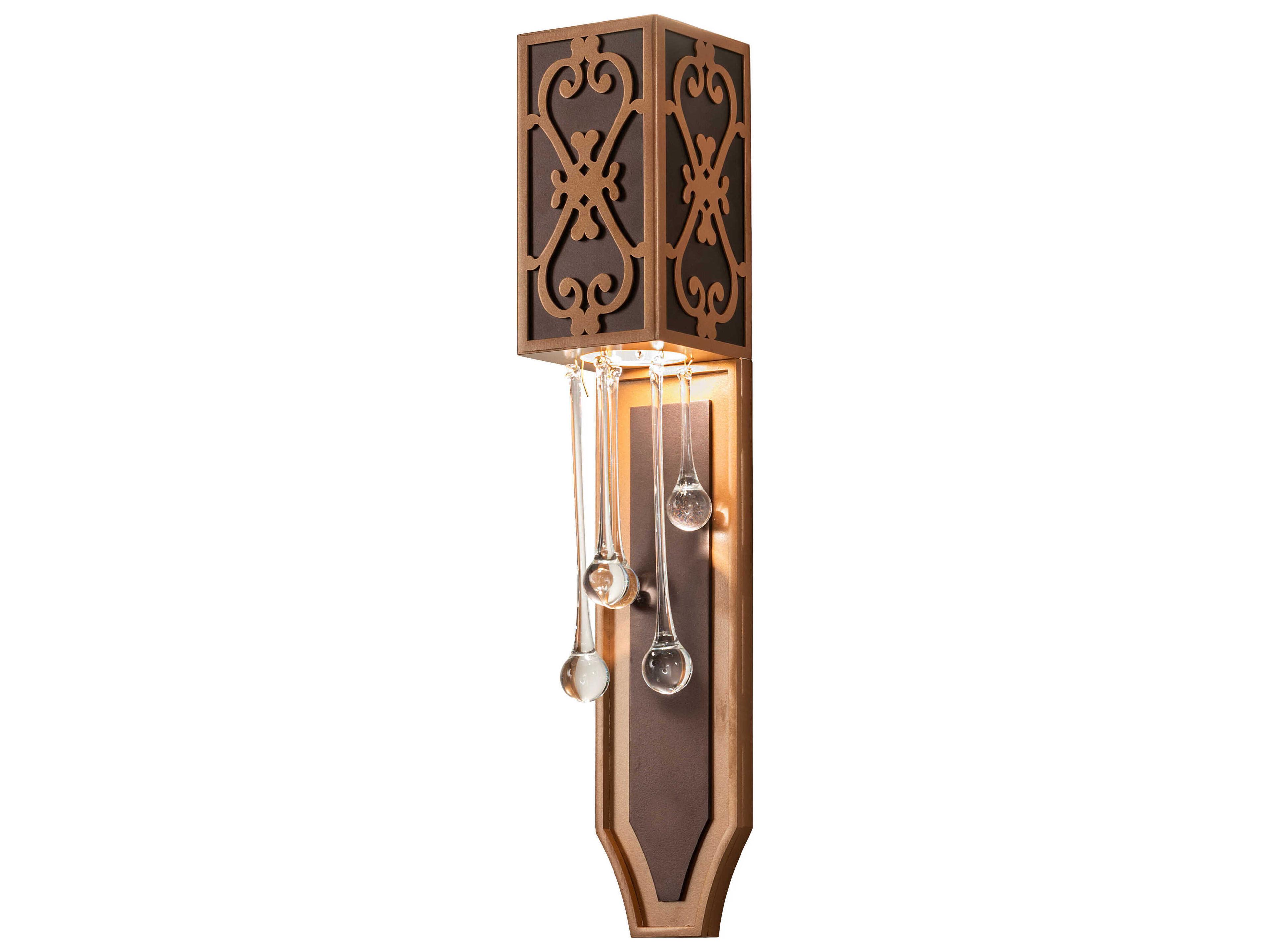 Meyda Axiom 2-Light Mahogany Bronze Metallic Wall Sconce