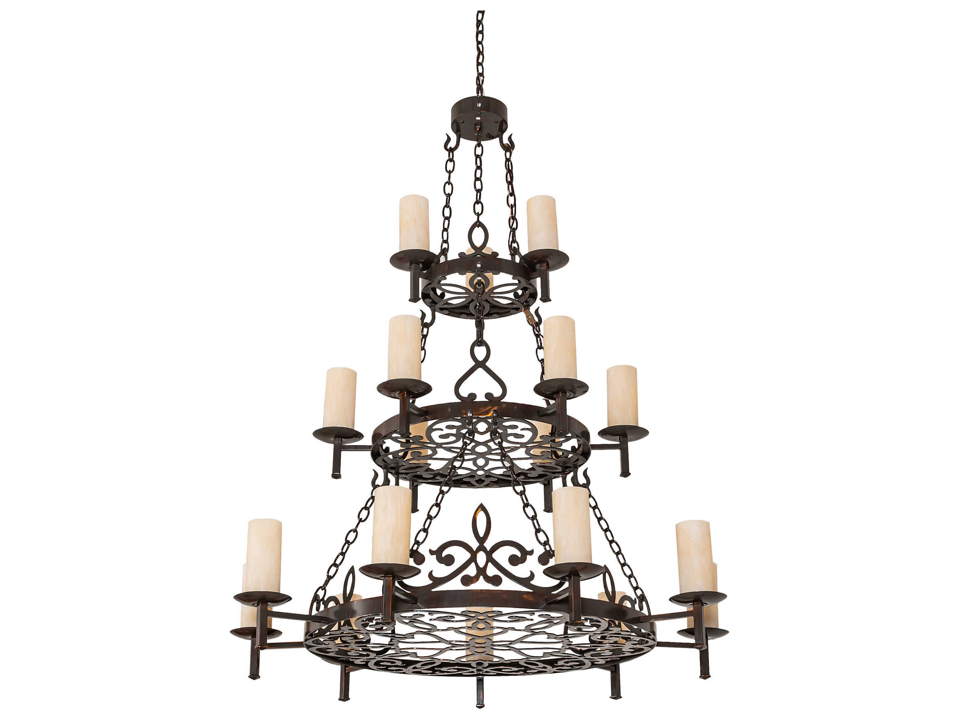 Meyda Newcastle 18-Light8-Light Copper Cylinder Chandelier