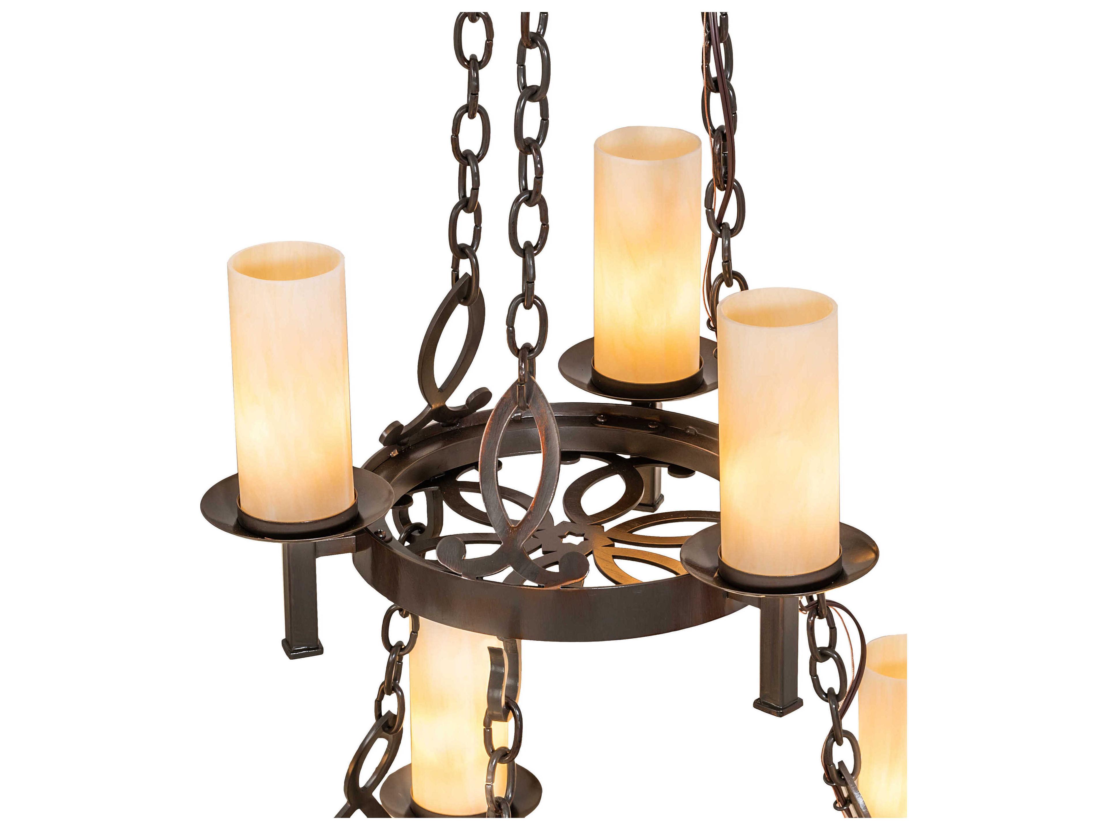 Meyda Newcastle 18-Light8-Light Copper Cylinder Chandelier