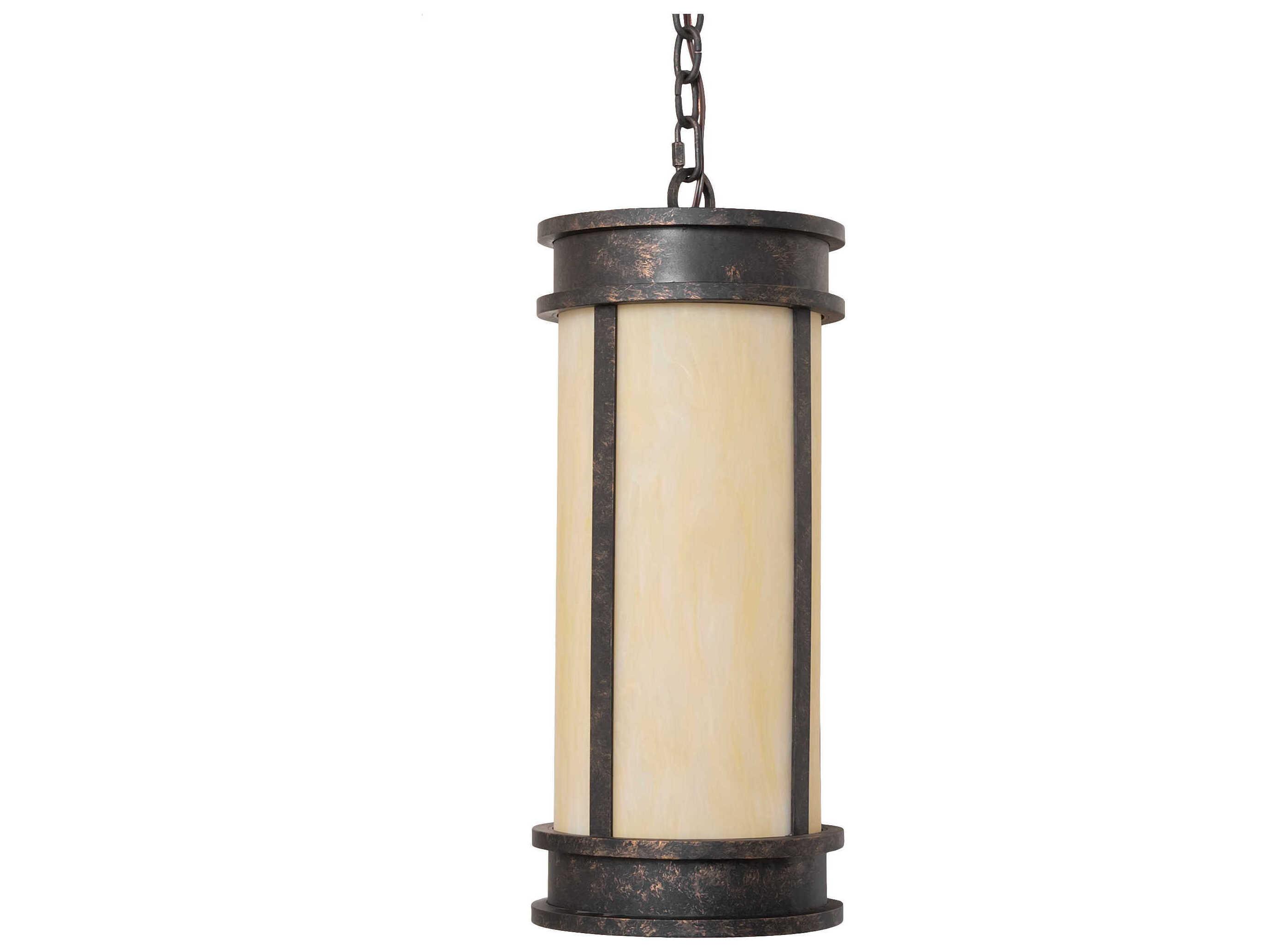 Meyda Wyant 1-Light Golden Bronze Cylinder Mini Pendant