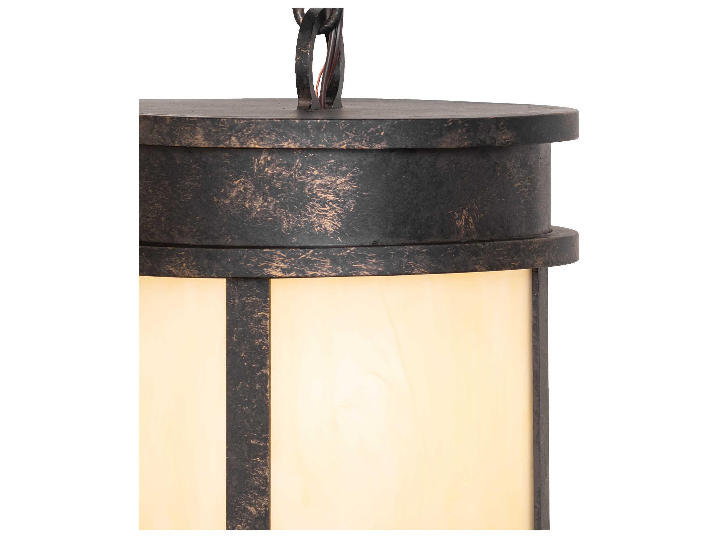 Meyda Wyant 1-Light Golden Bronze Cylinder Mini Pendant