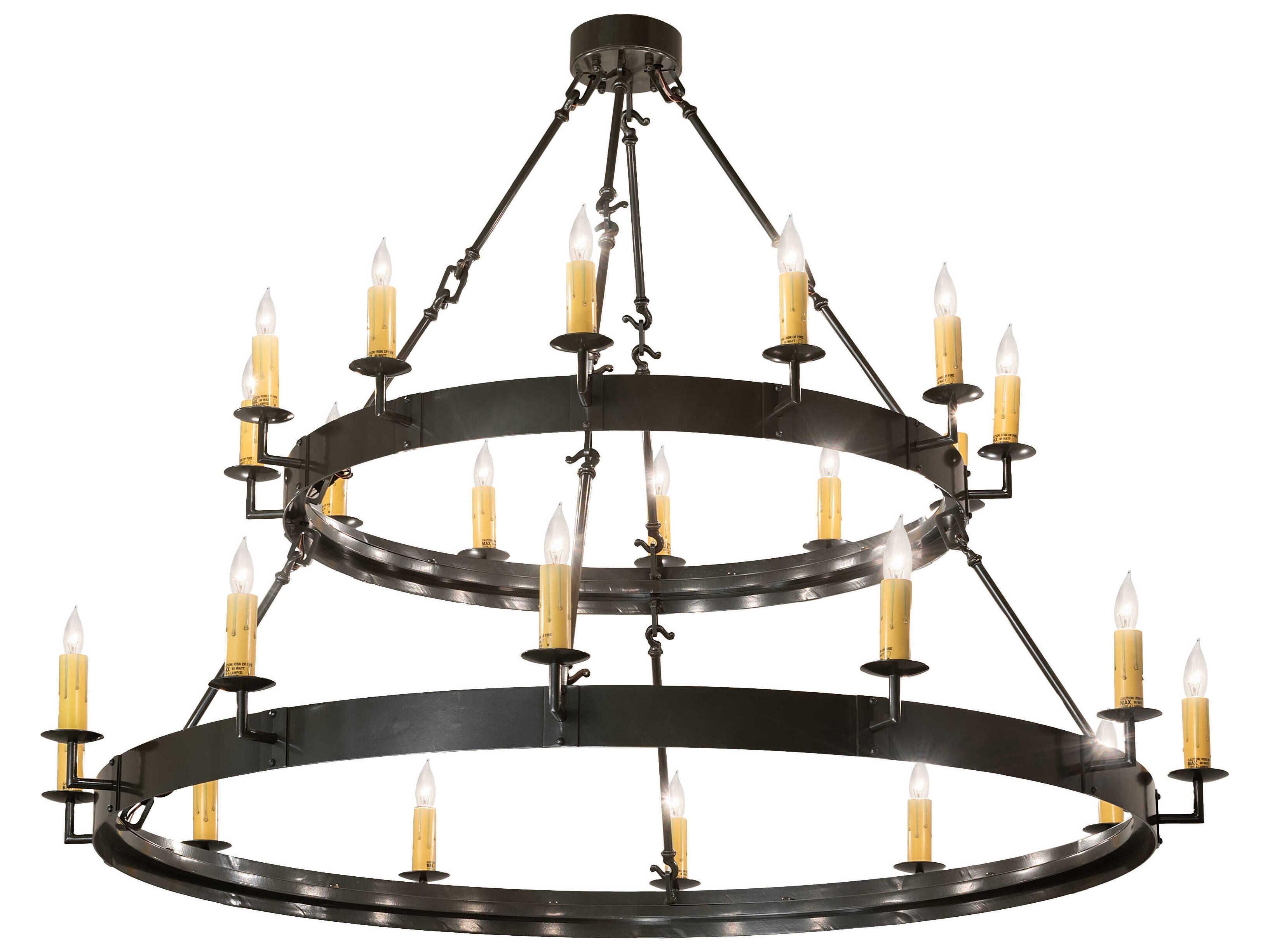 Meyda Suffolk 24-Light Oil Rubbed Bronze Candelabra Tiered Chandelier