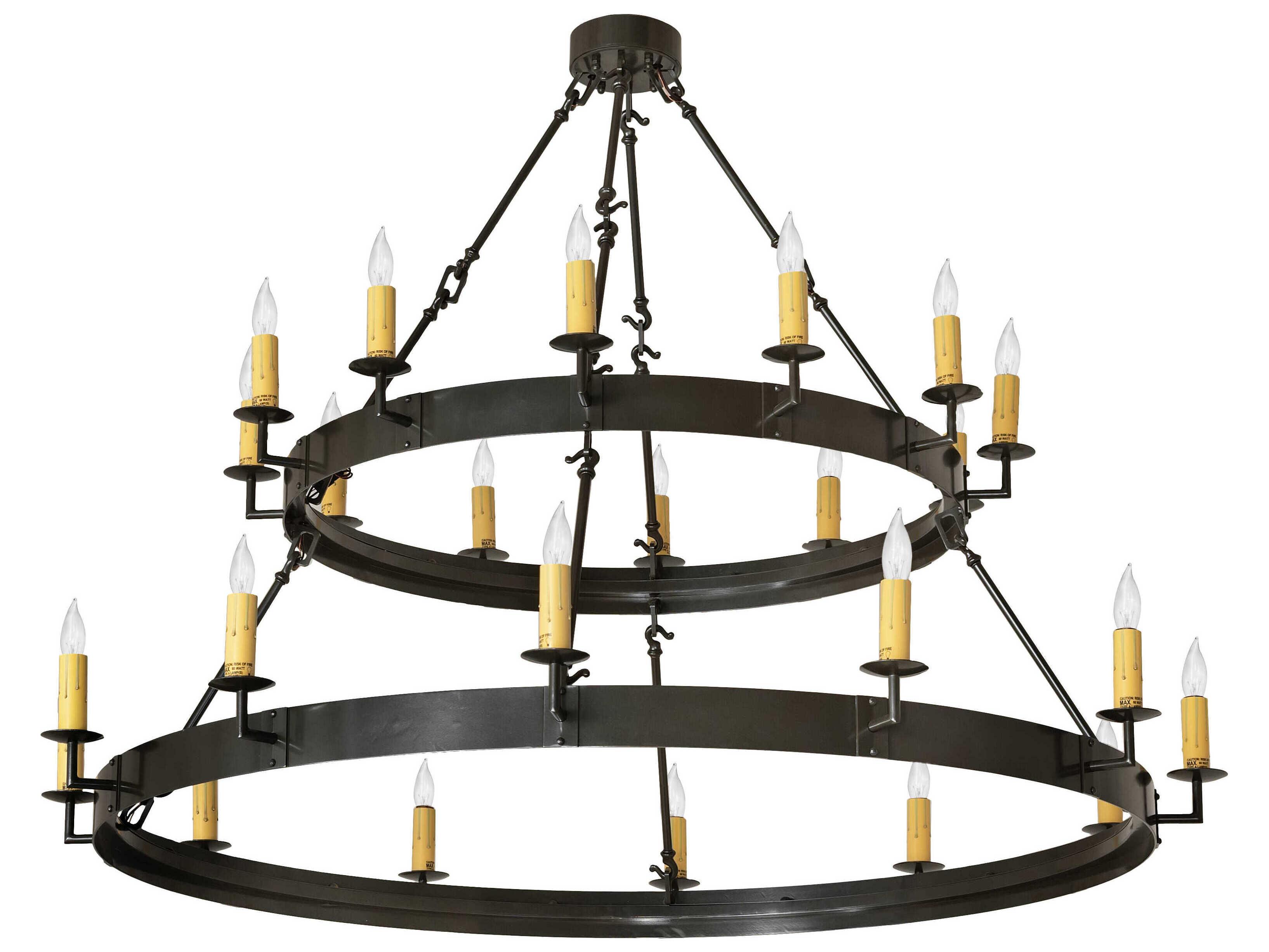 Meyda Suffolk 24-Light Oil Rubbed Bronze Candelabra Tiered Chandelier