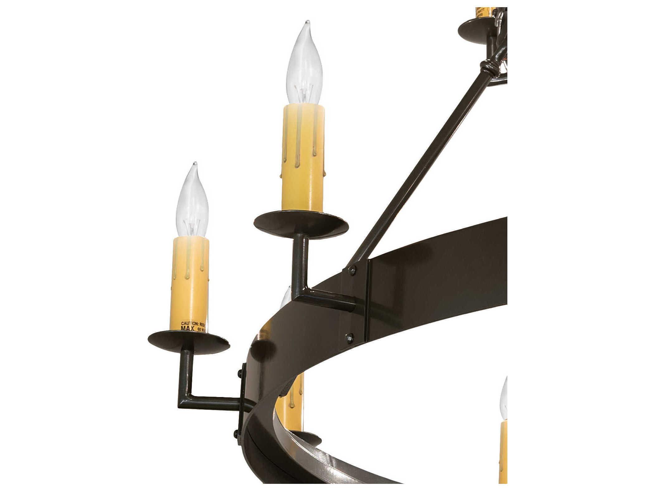 Meyda Suffolk 24-Light Oil Rubbed Bronze Candelabra Tiered Chandelier