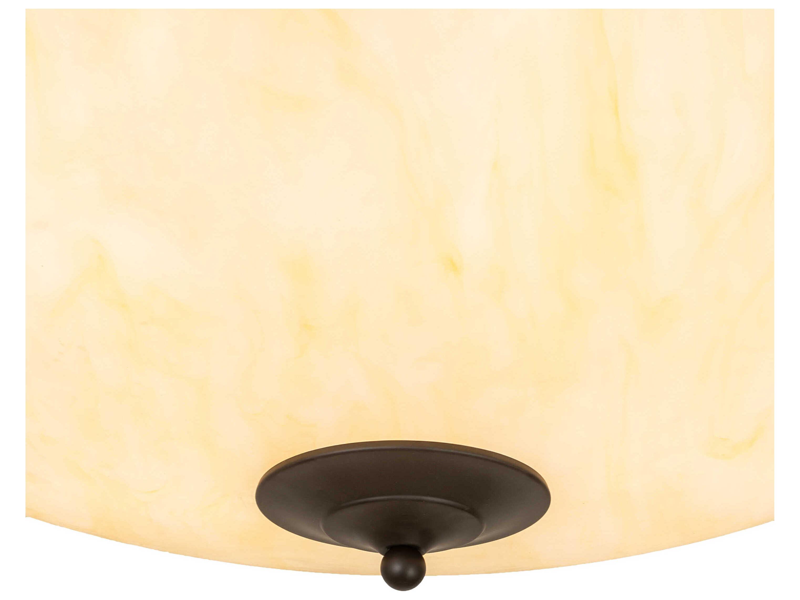 Meyda Madison 10-Light Oil Rubbed Bronze Glass Bowl Flush Mount