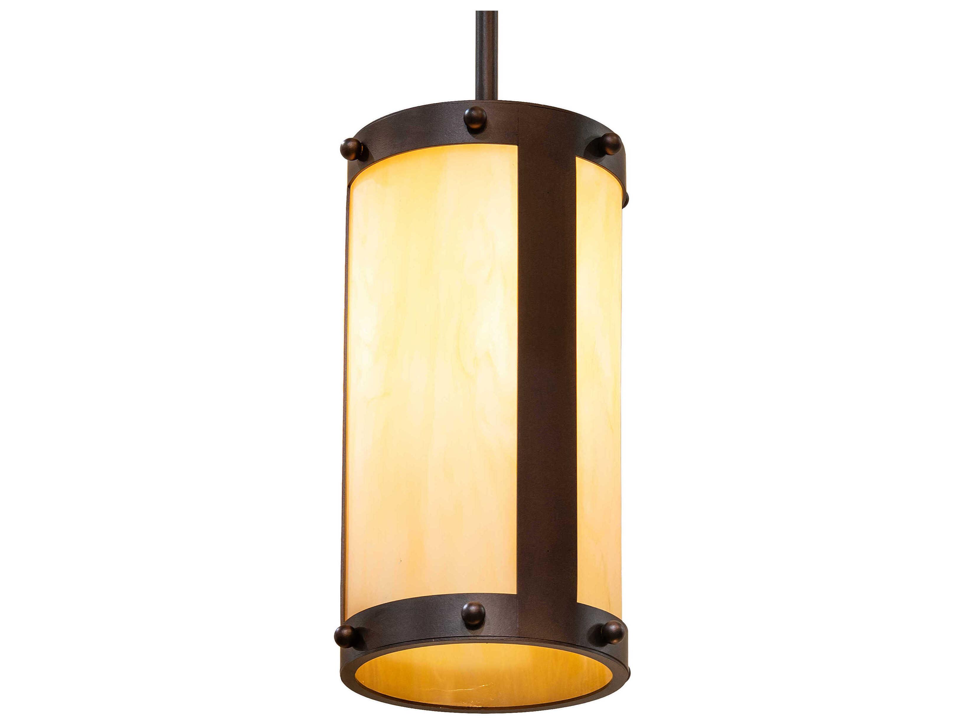 Meyda Cartier 12-Light Mahogany Bronze Cylinder Pendant