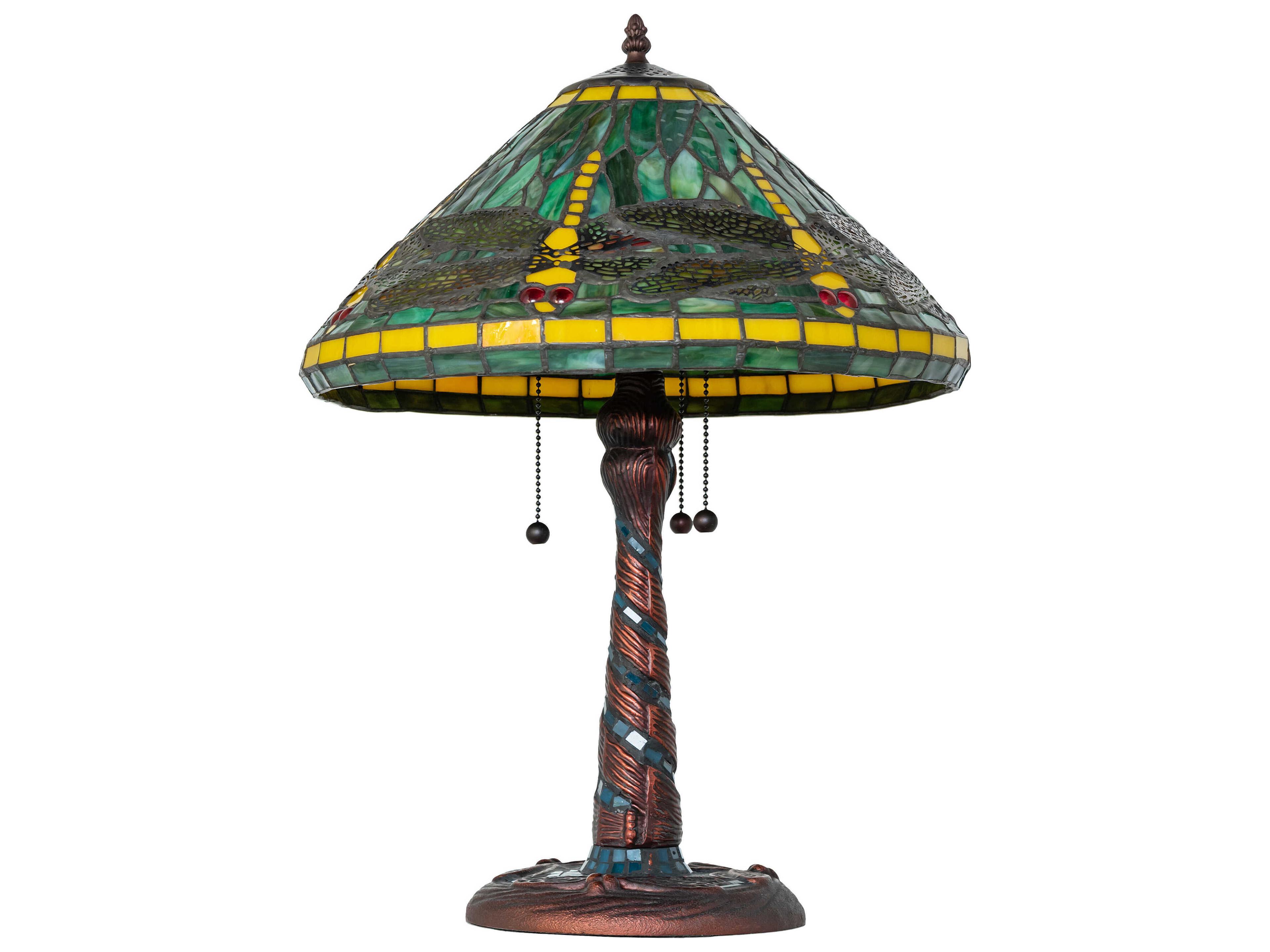 Meyda Tiffany Dragonfly Mahogany Bronze Table Lamp