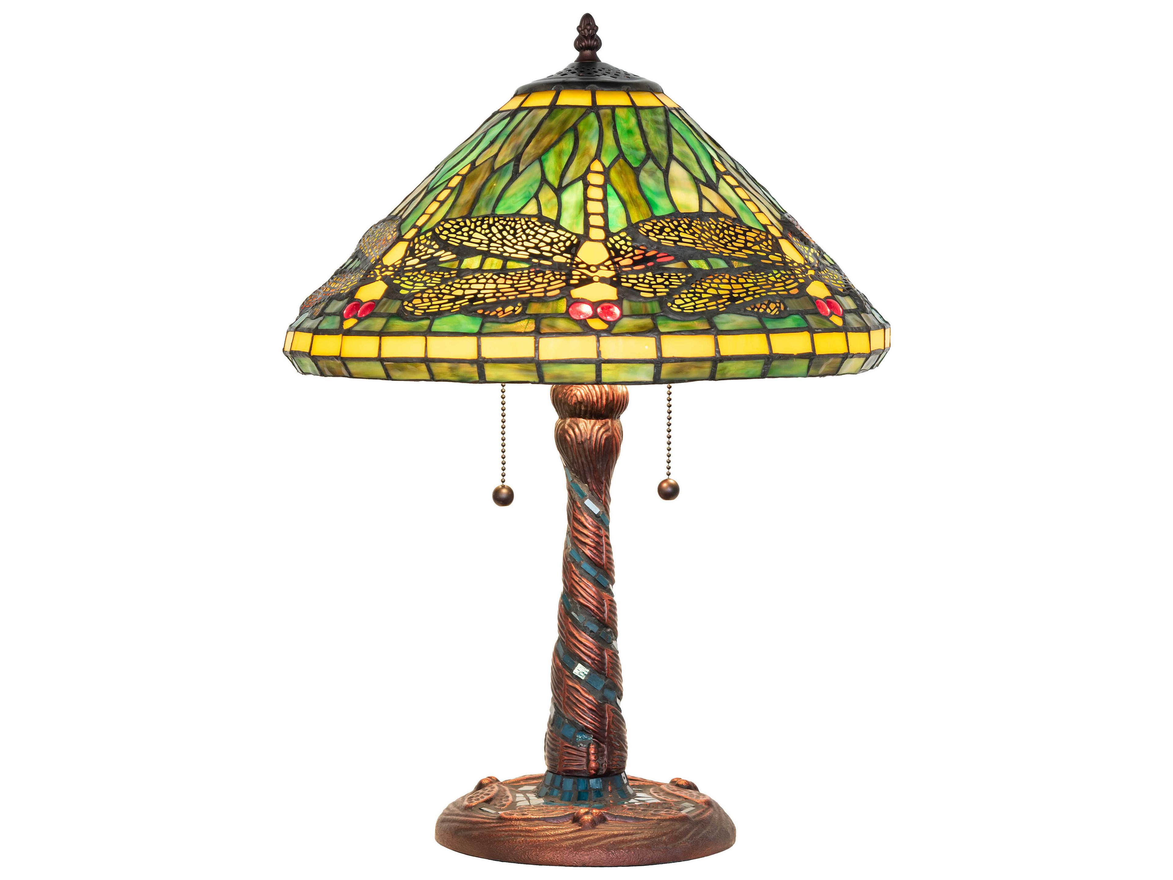 Meyda Tiffany Dragonfly Mahogany Bronze Table Lamp