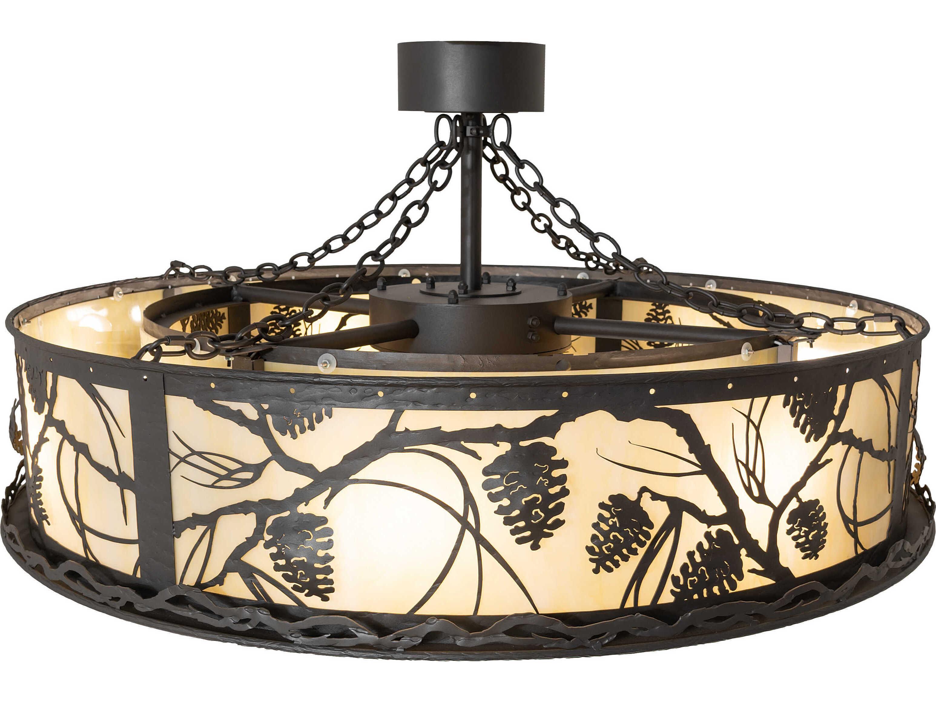 Meyda Whispering Pines 12 - Light 45" Ceiling Fan