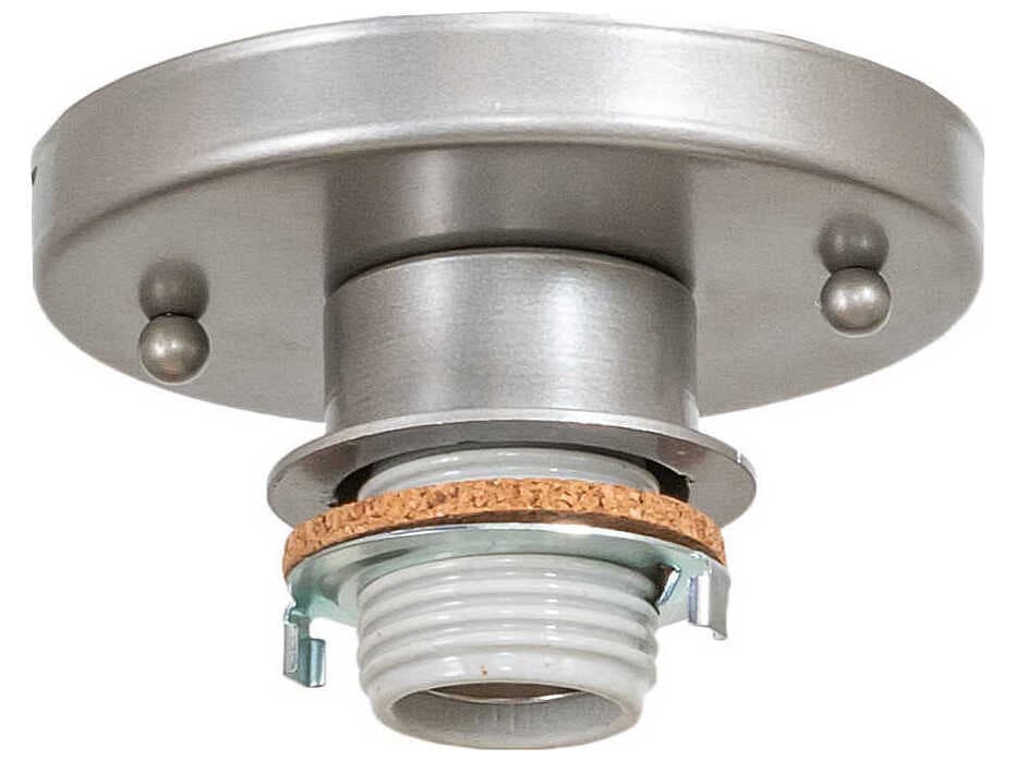 Meyda Metro 1-Light Brushed Nickel White Glass Flush Mount