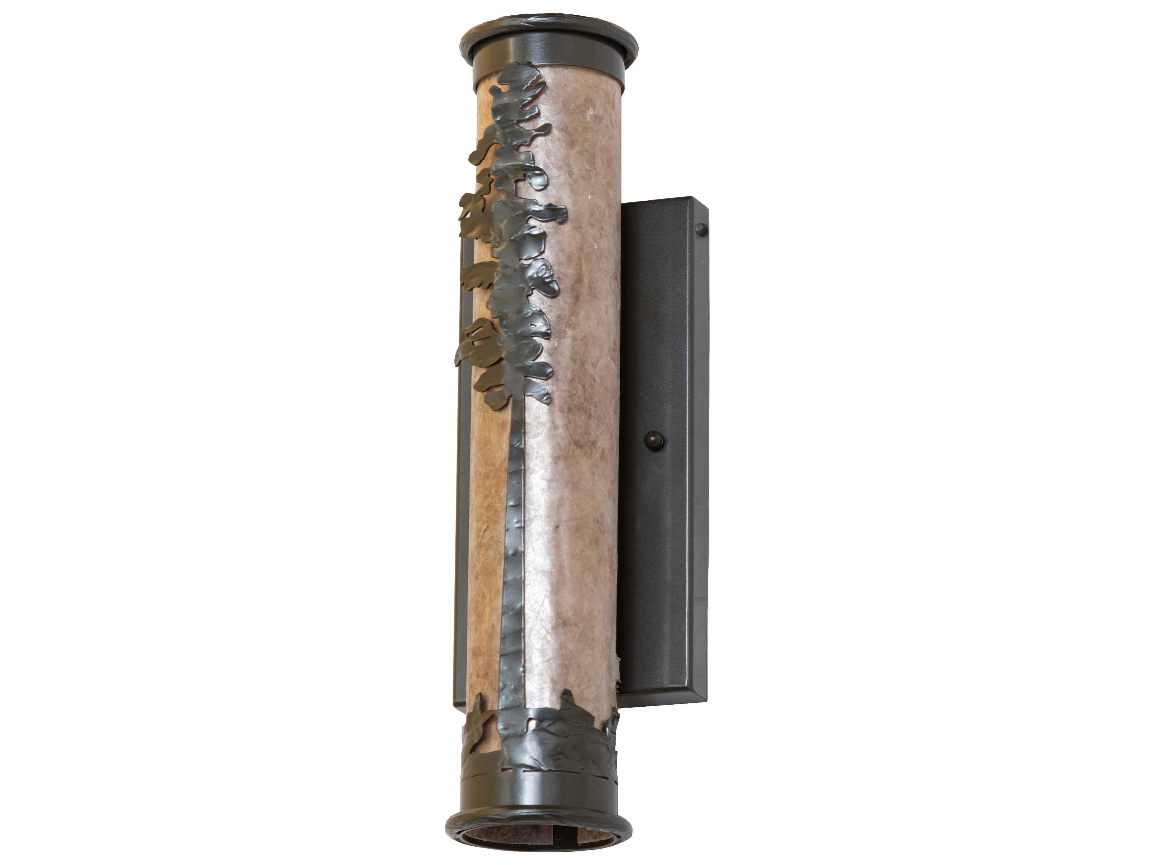 Meyda Tamarack 2-Light Oil Rubbed Bronze Glass Wall Sconce