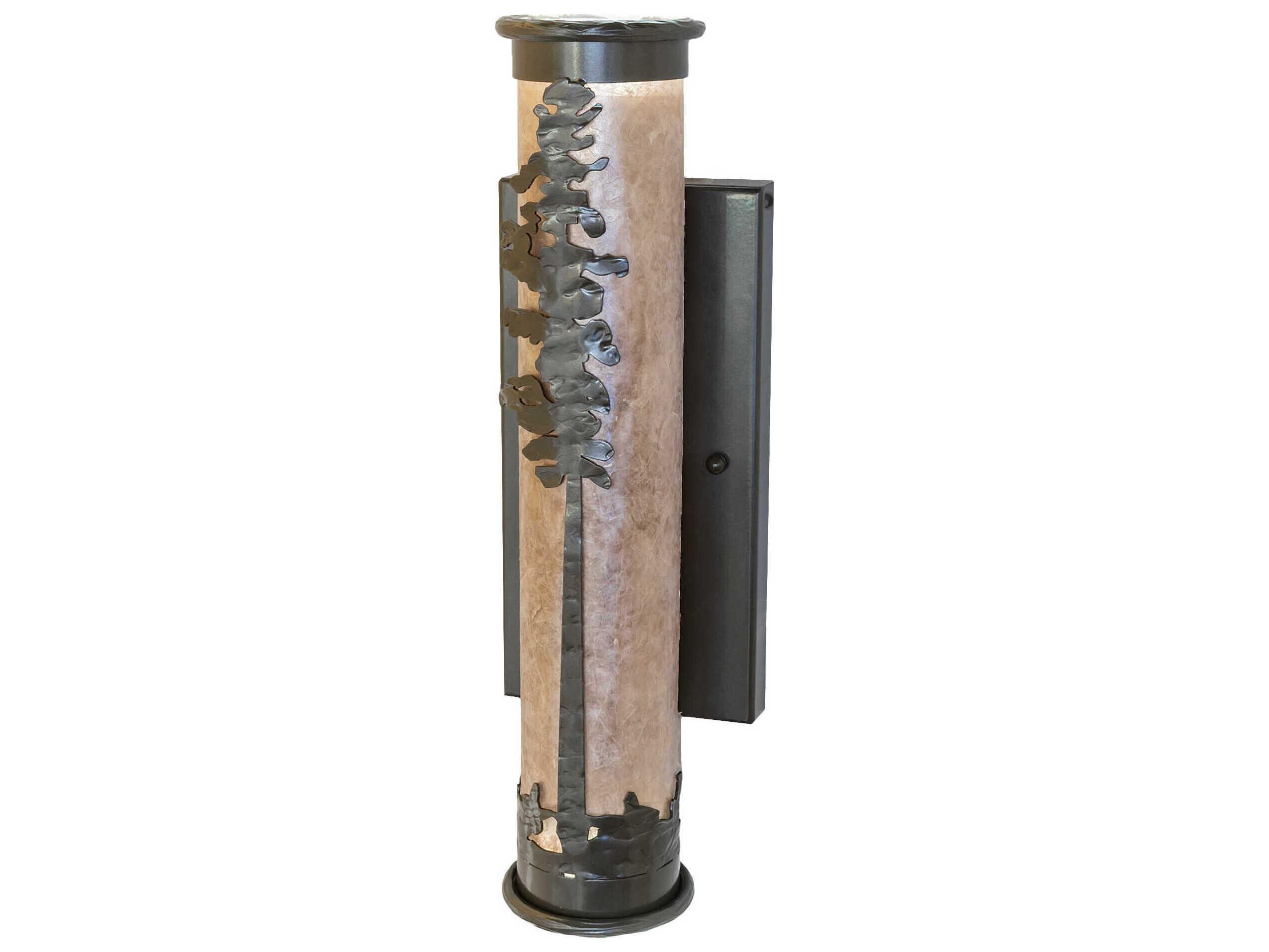 Meyda Tamarack 2-Light Oil Rubbed Bronze Glass Wall Sconce