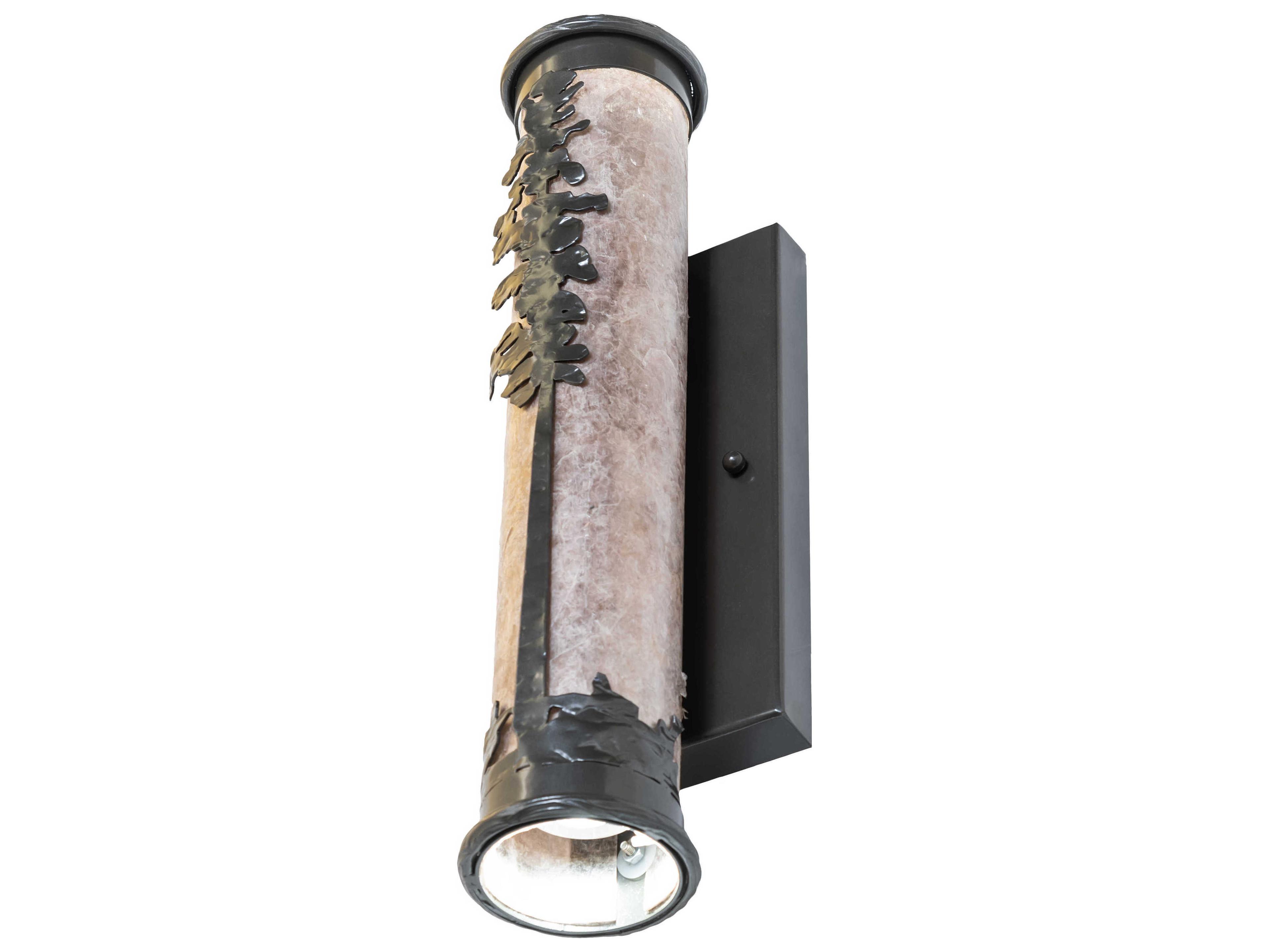 Meyda Tamarack 2-Light Oil Rubbed Bronze Glass Wall Sconce