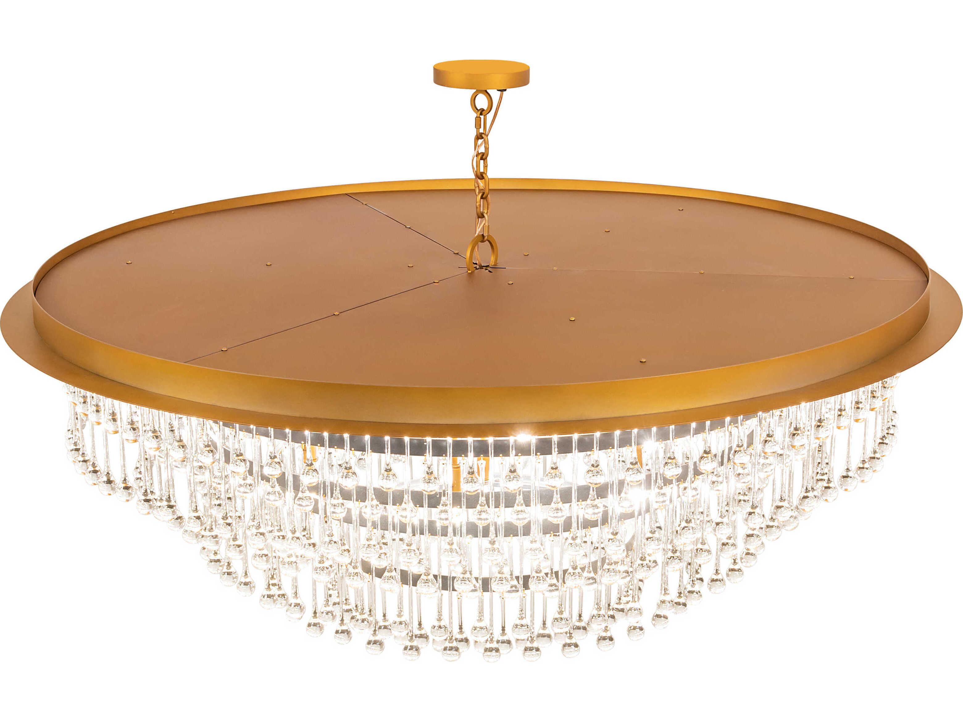 Meyda 19-Light9-Light Gold Matte Nickel Sparkle Silver Crystal Chandelier