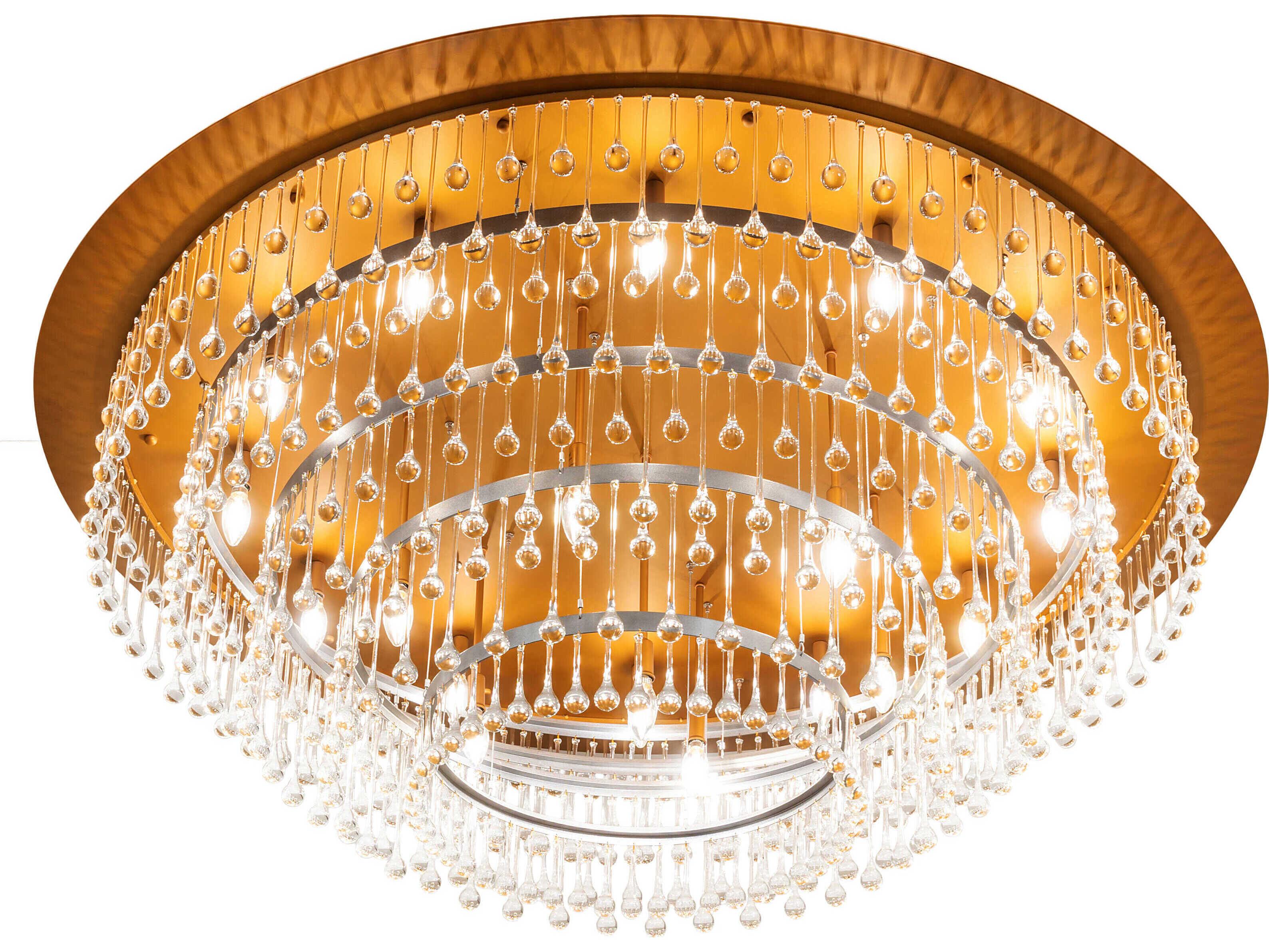 Meyda 19-Light9-Light Gold Matte Nickel Sparkle Silver Crystal Chandelier