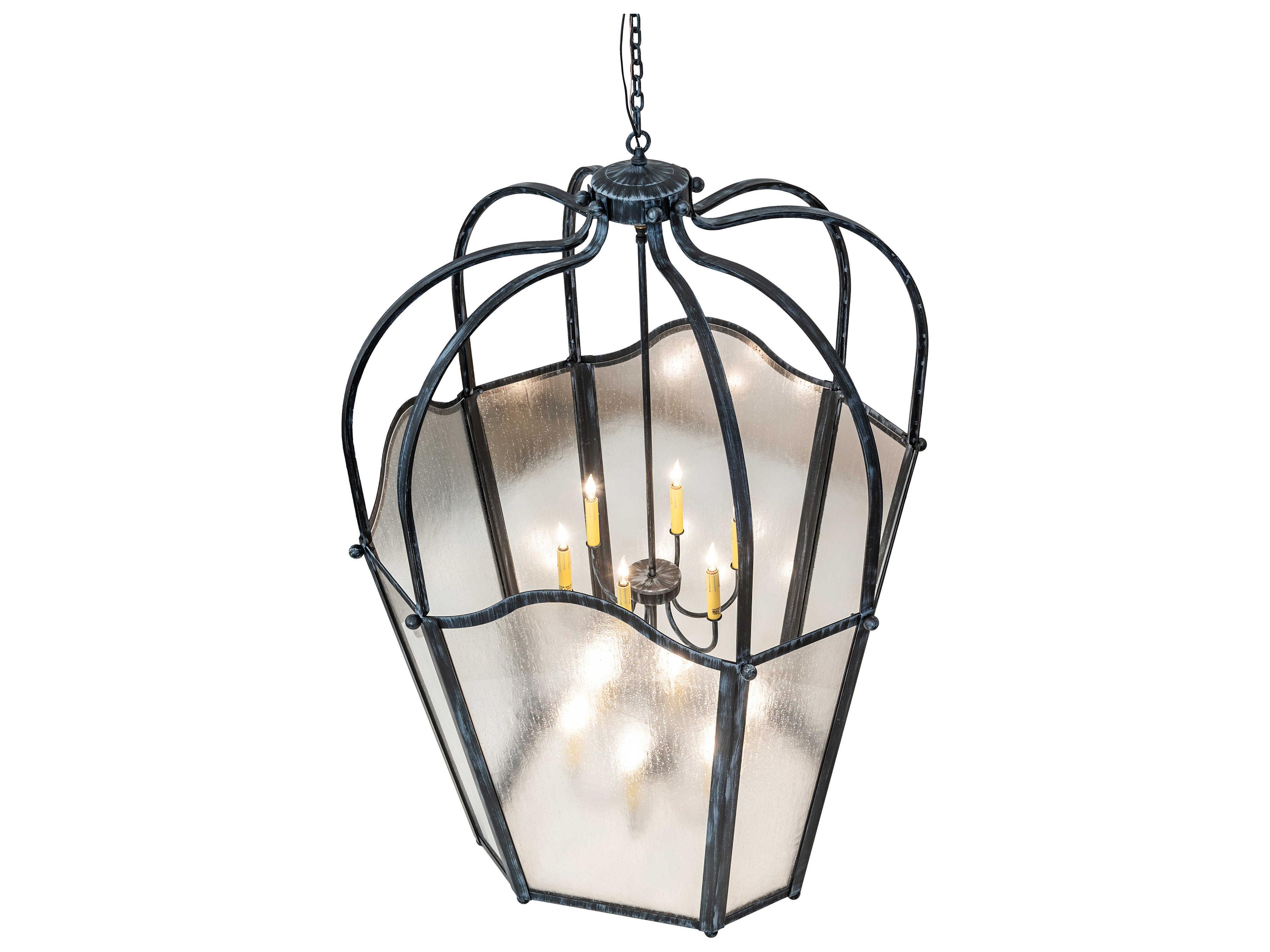 Meyda Citadel 12-Light Antique Iron Gate Black Tiered Pendant