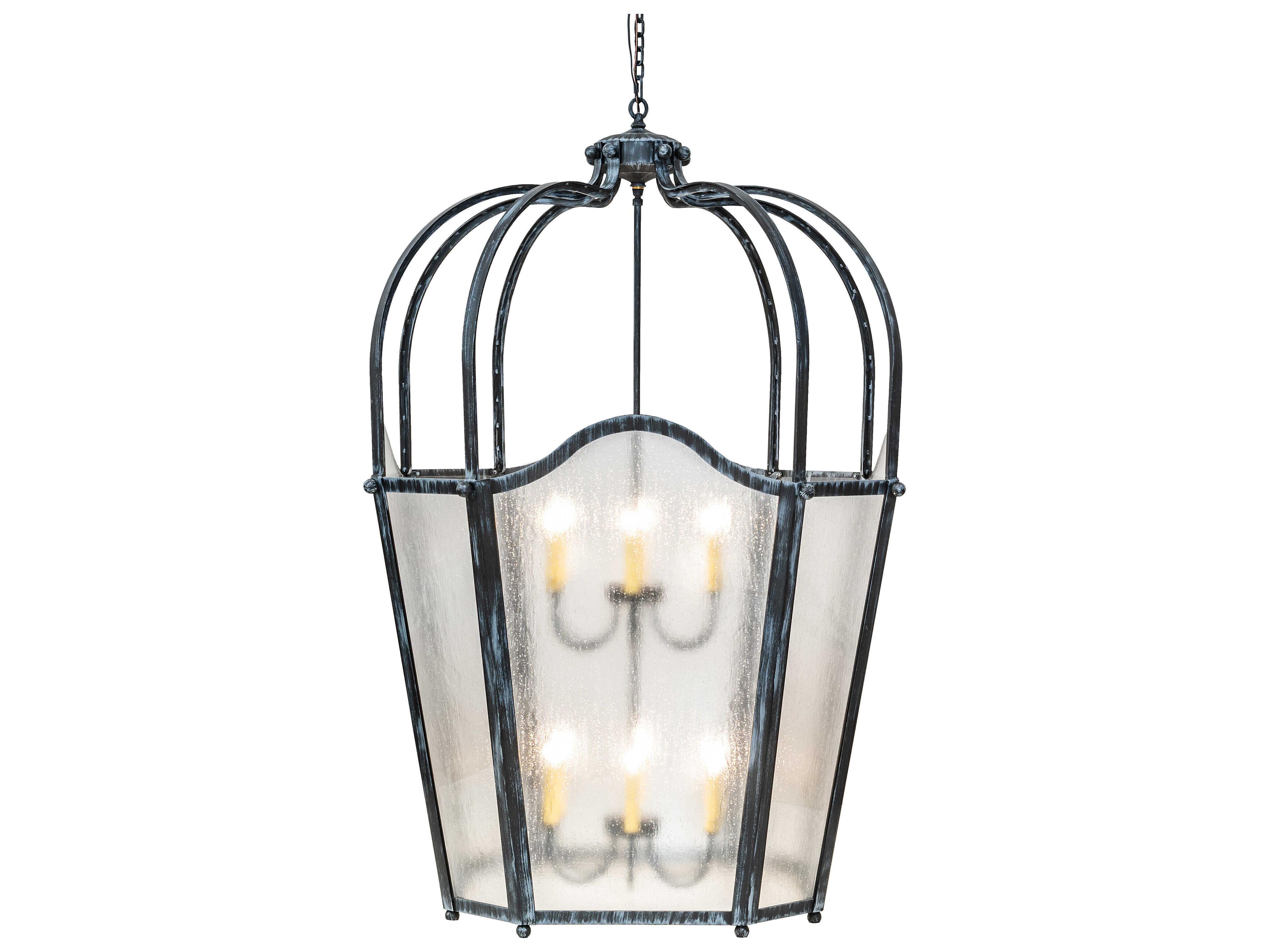 Meyda Citadel 12-Light Antique Iron Gate Black Tiered Pendant