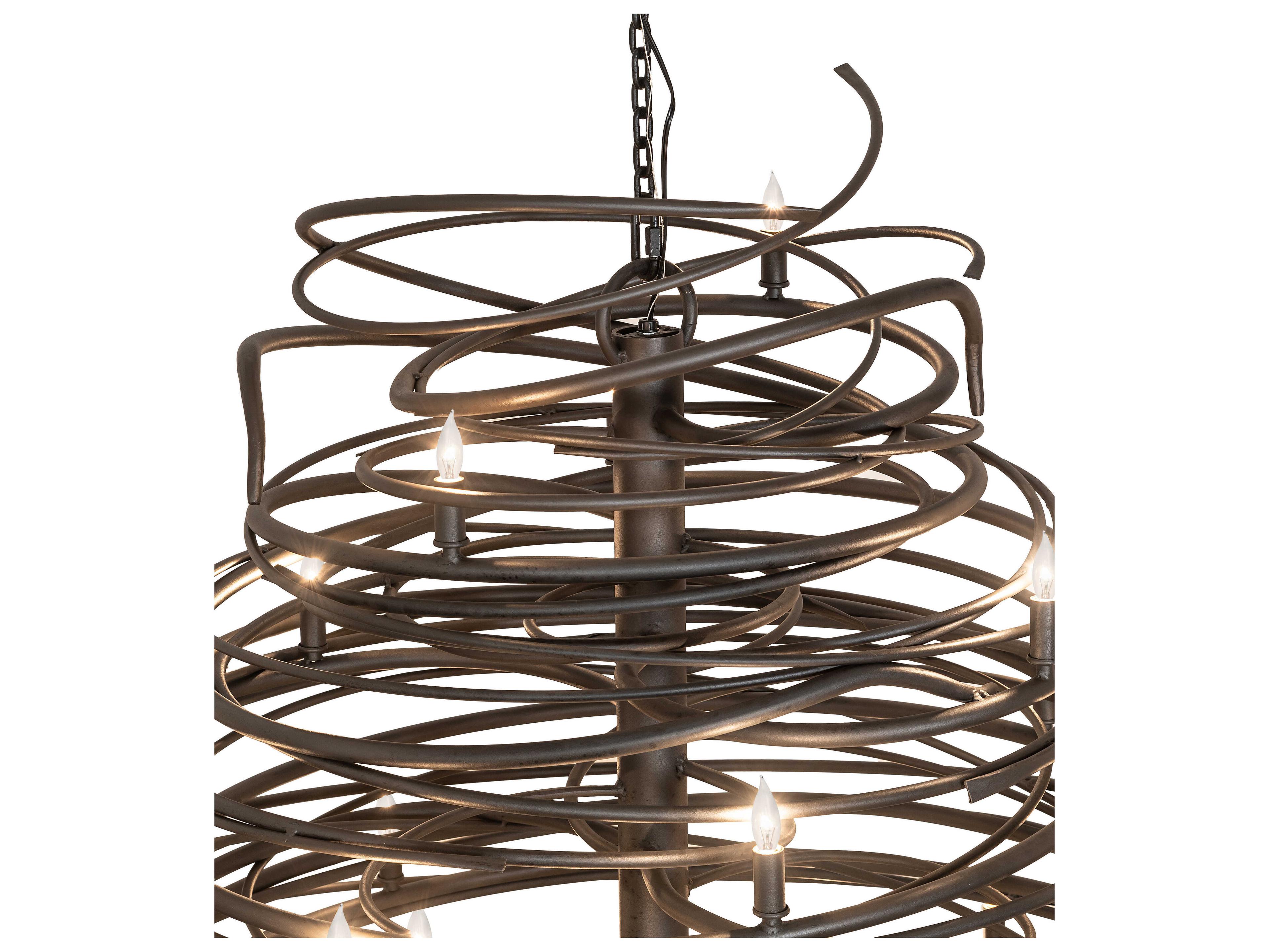 Meyda Cyclone 36-Light Black Chandelier