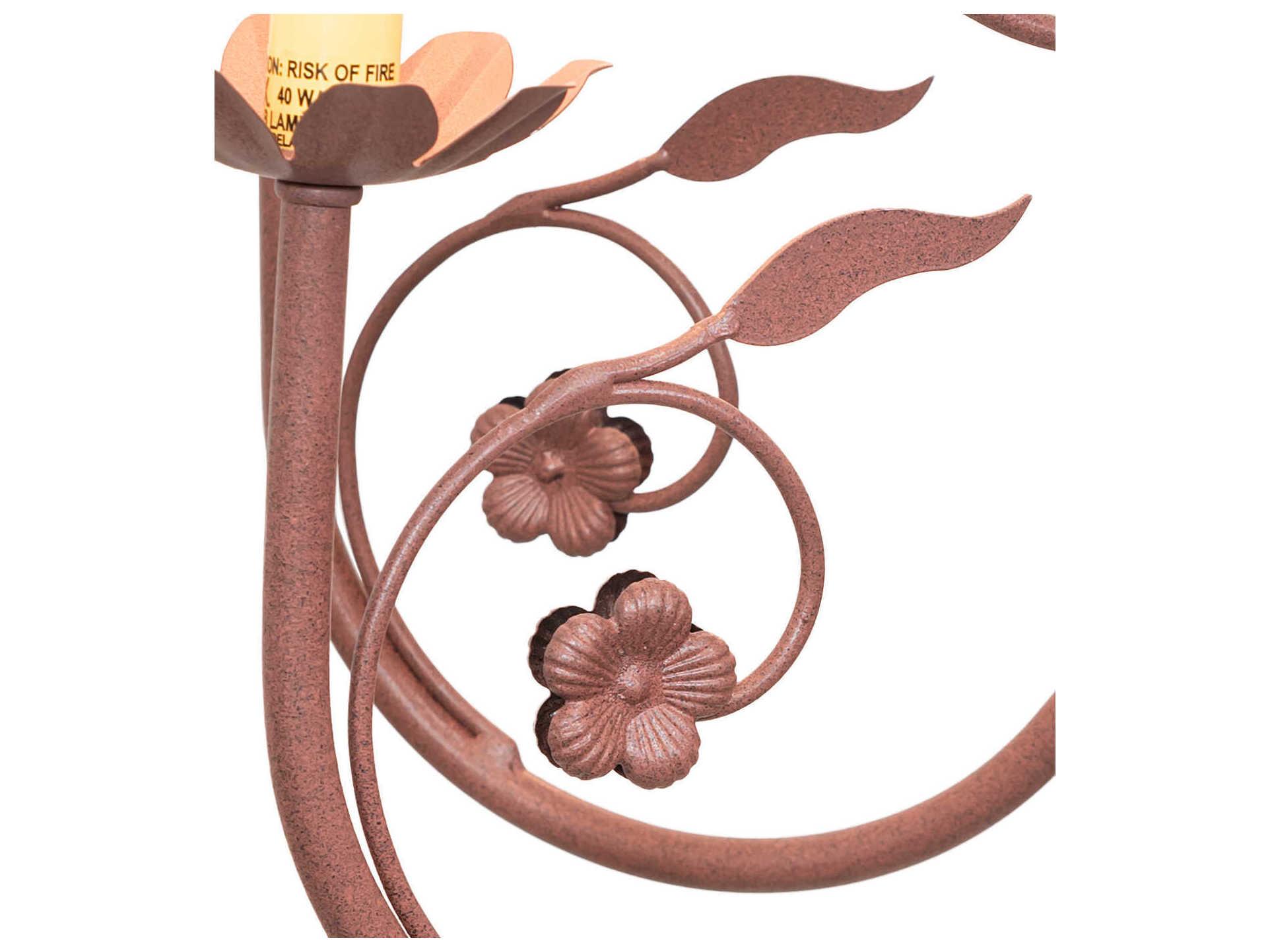 Meyda Bordeaux 8-Light Rust Brown Candelabra Empire Chandelier