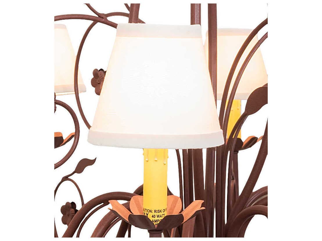 Meyda Bordeaux 8-Light Rust Brown Candelabra Empire Chandelier