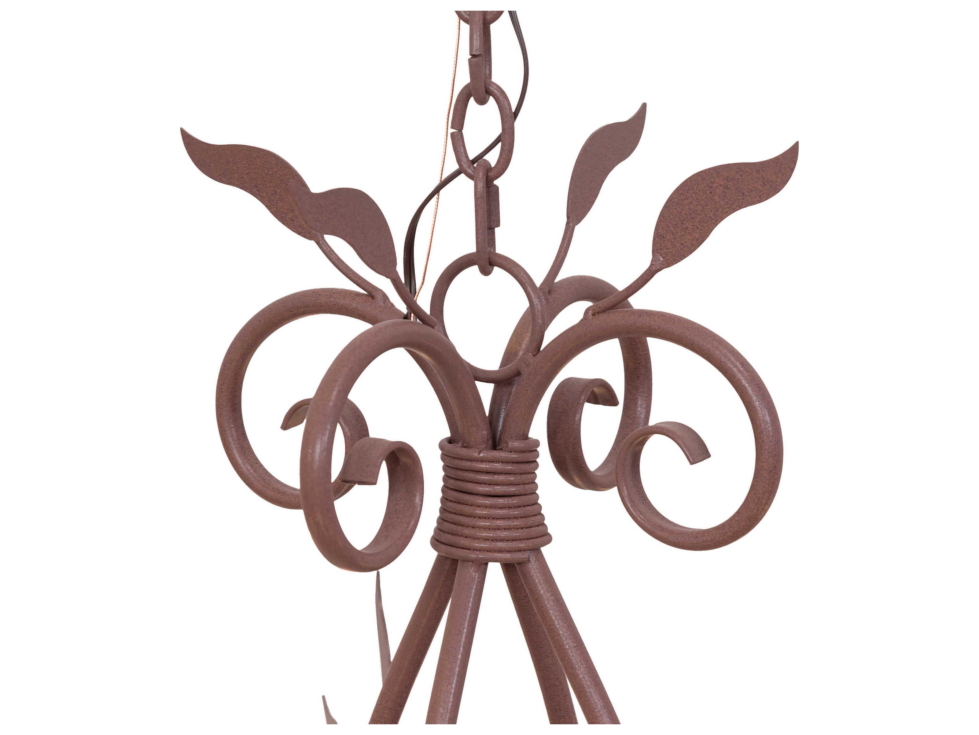 Meyda Bordeaux 8-Light Rust Brown Candelabra Empire Chandelier