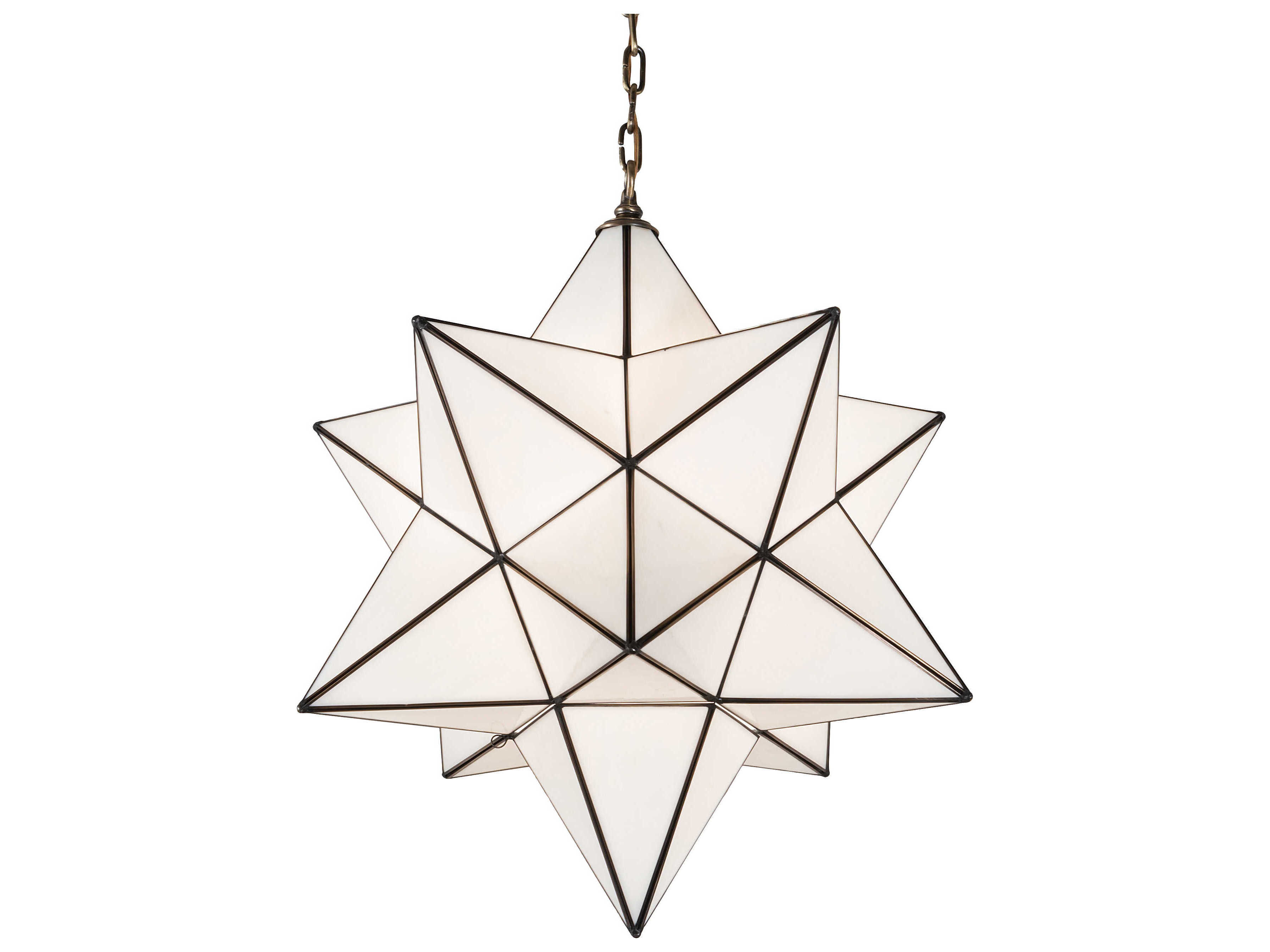 Meyda Moravian Star 1-Light Antique Brass Geometric Pendant