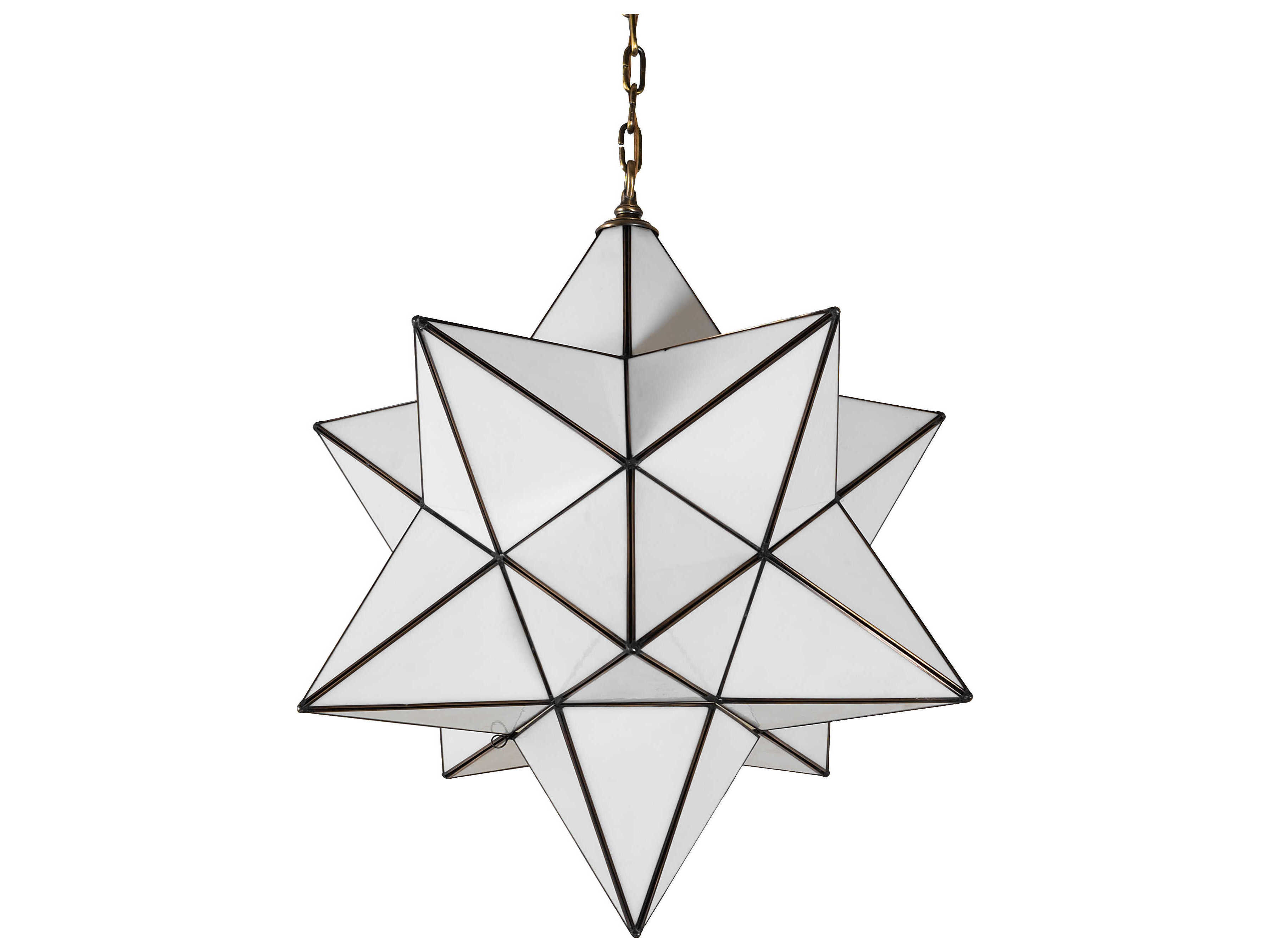 Meyda Moravian Star 1-Light Antique Brass Geometric Pendant