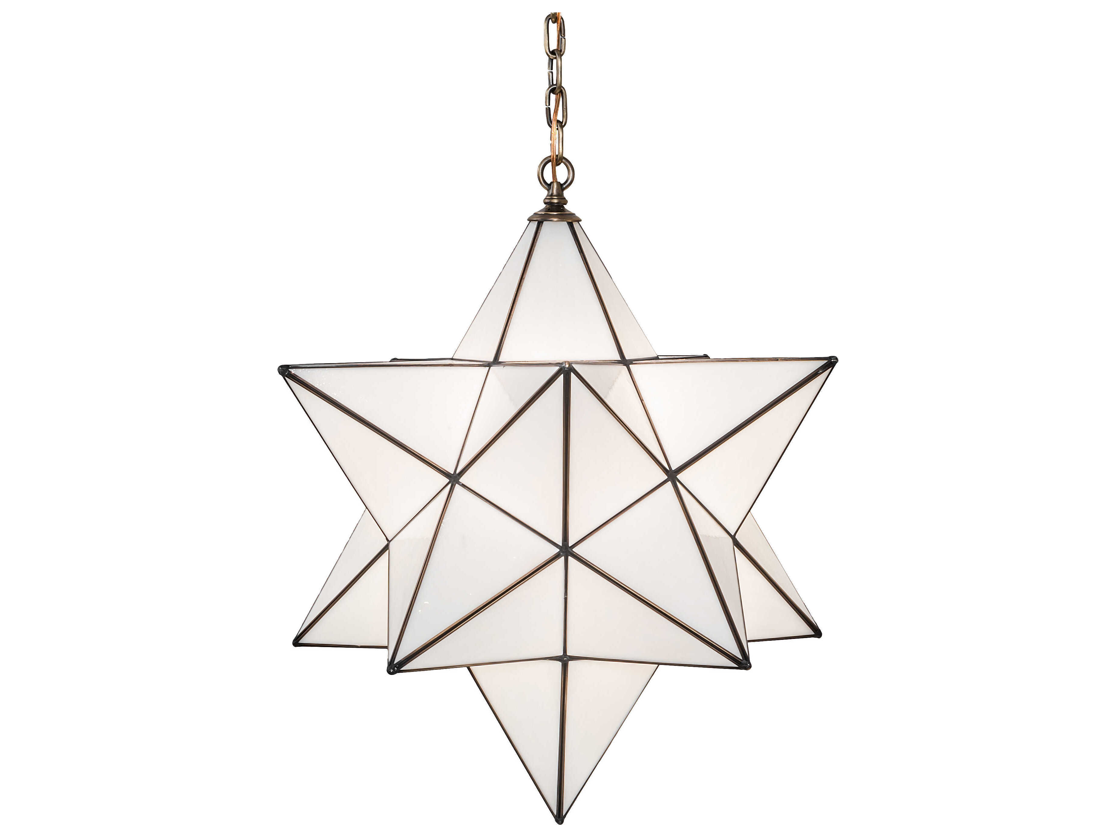 Meyda Moravian Star 1-Light Antique Brass Geometric Pendant