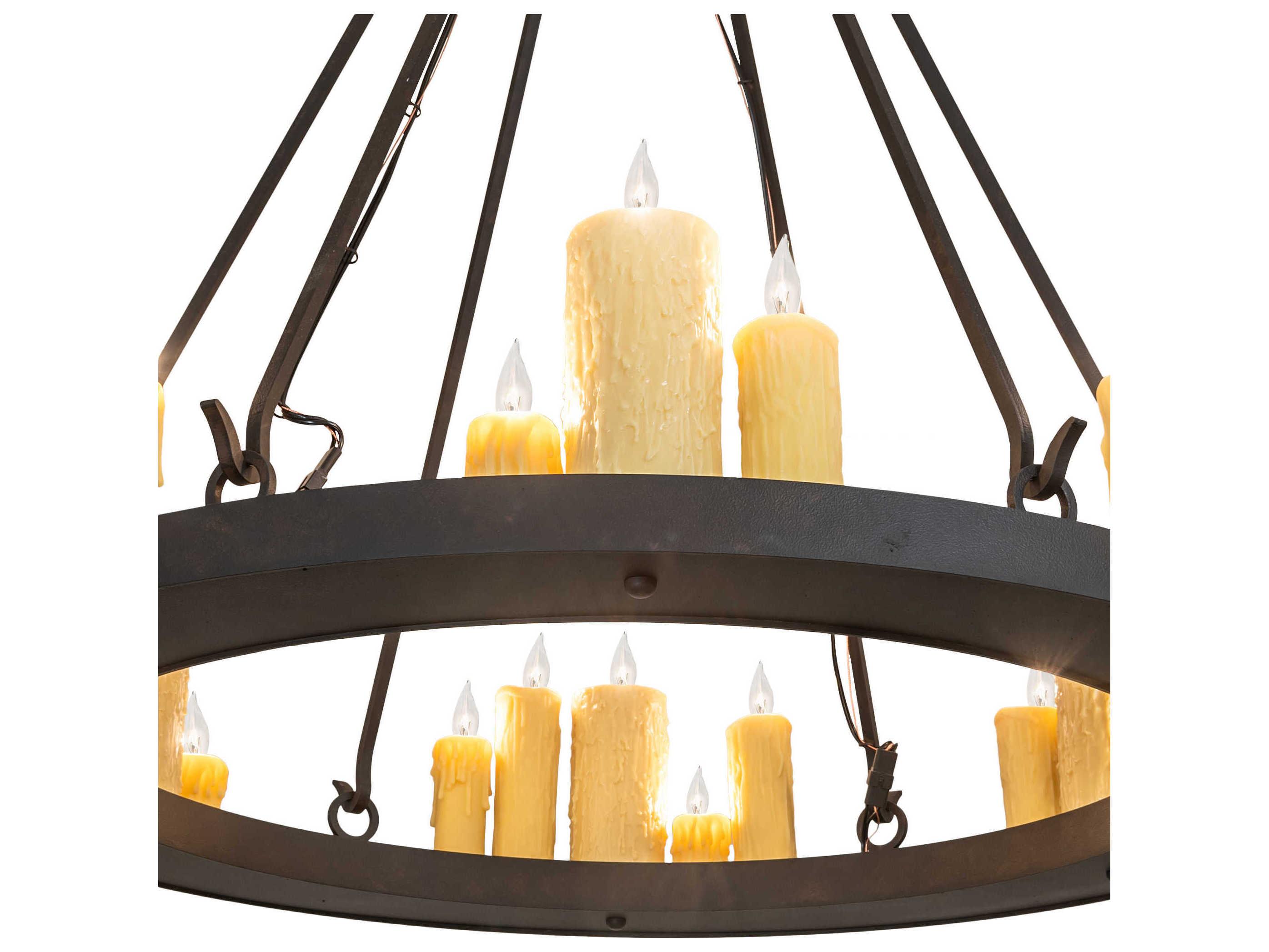 Meyda Deina 24-Light Chestnut Brown Candelabra Chandelier