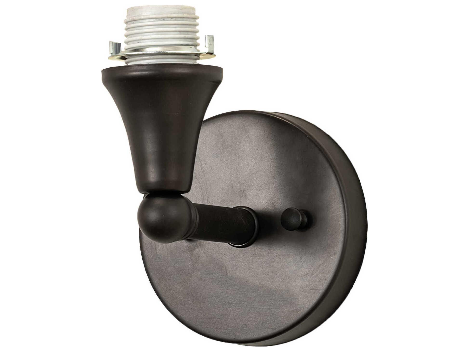 Meyda Metro Fusion 1-Light Black Glass Wall Sconce