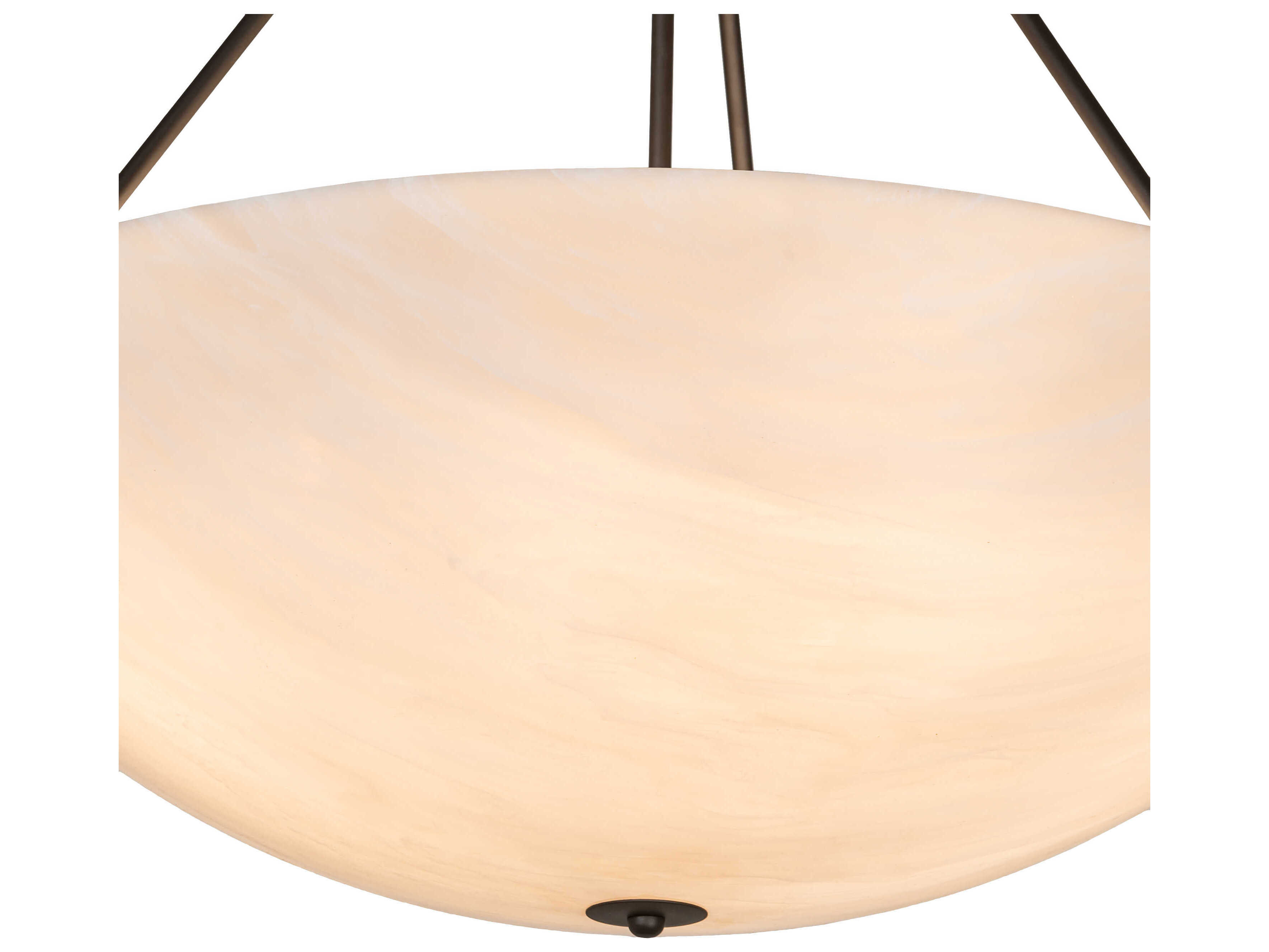 Meyda Cypola 5-Light Oil Rubbed Bronze Glass Bowl Semi Flush Mount