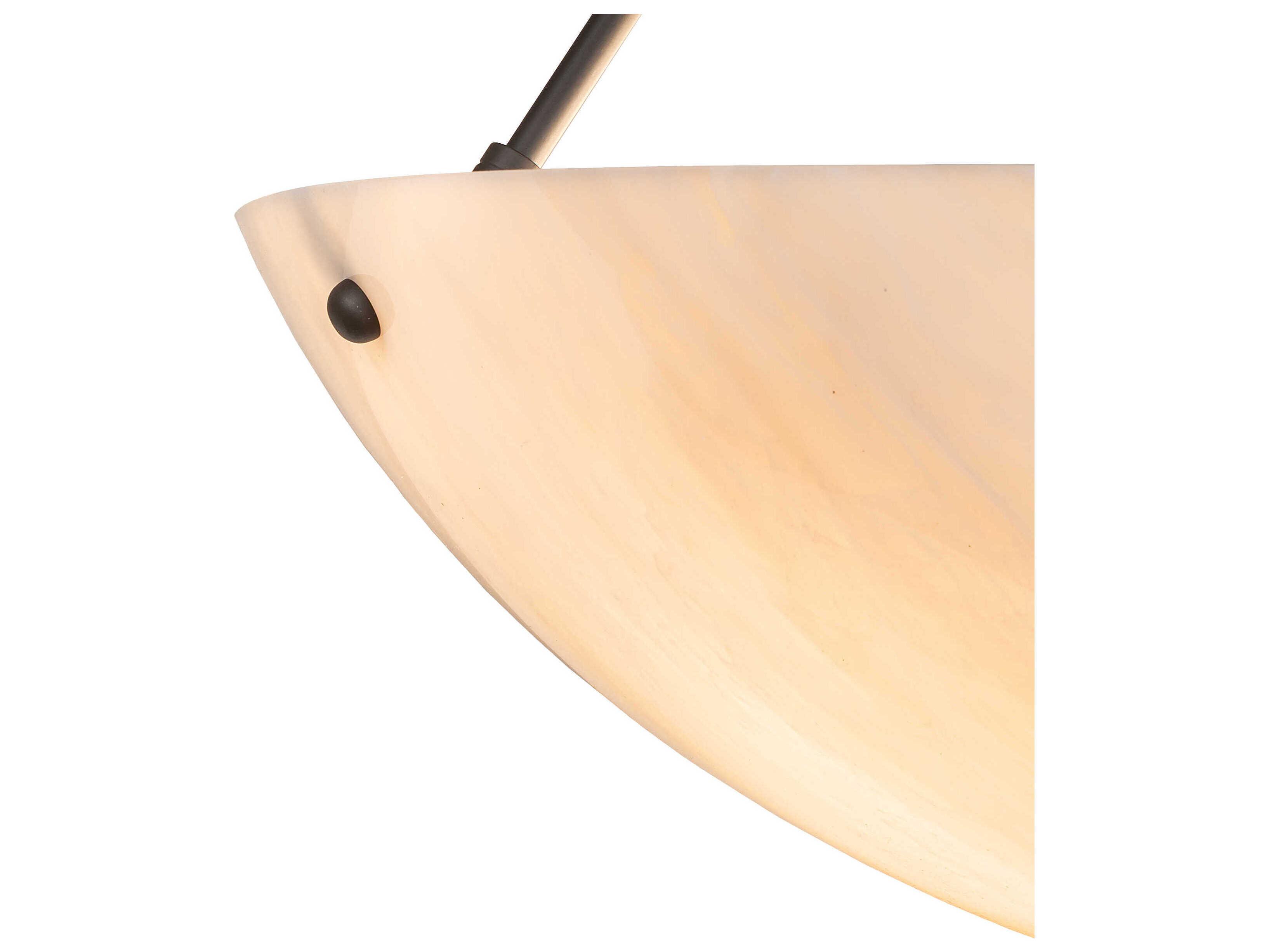 Meyda Cypola 5-Light Oil Rubbed Bronze Glass Bowl Semi Flush Mount