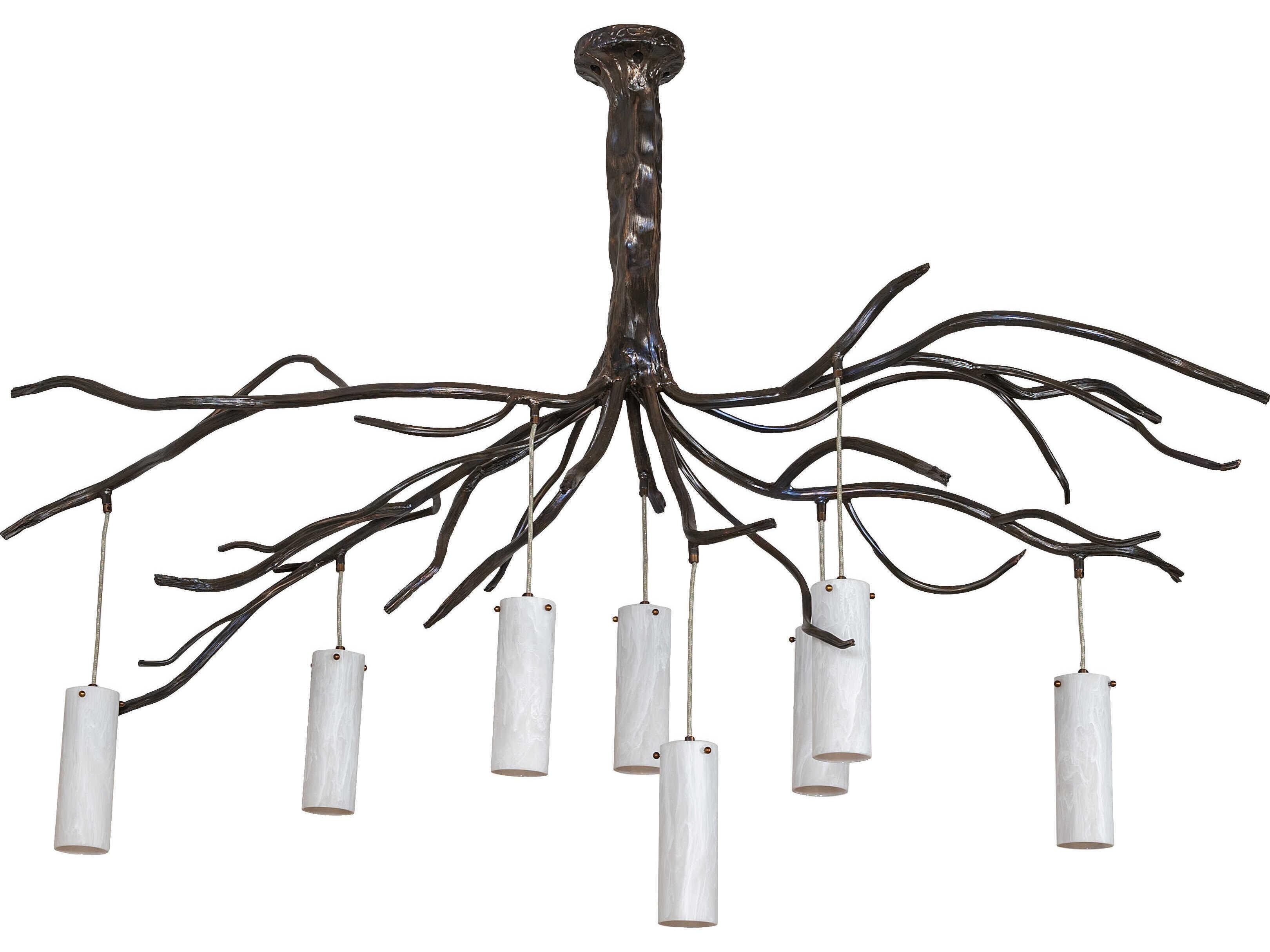 Meyda Winter Solstice 8-Light Dark Burnished Antique Copper Island Pendant