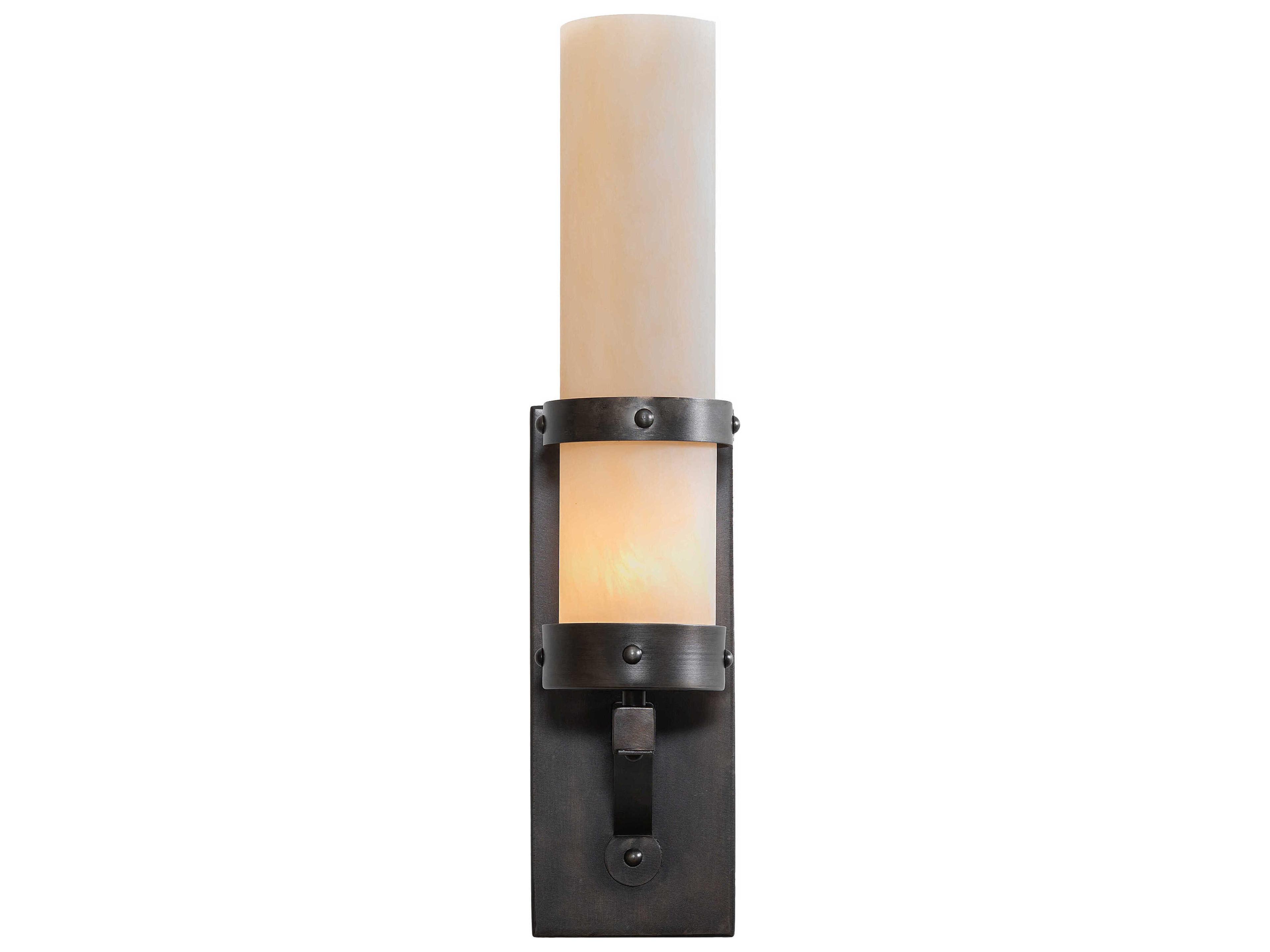 Meyda Parker 1-Light Satin Clear Steel Wall Sconce