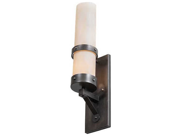 Meyda Parker 1-Light Satin Clear Steel Wall Sconce