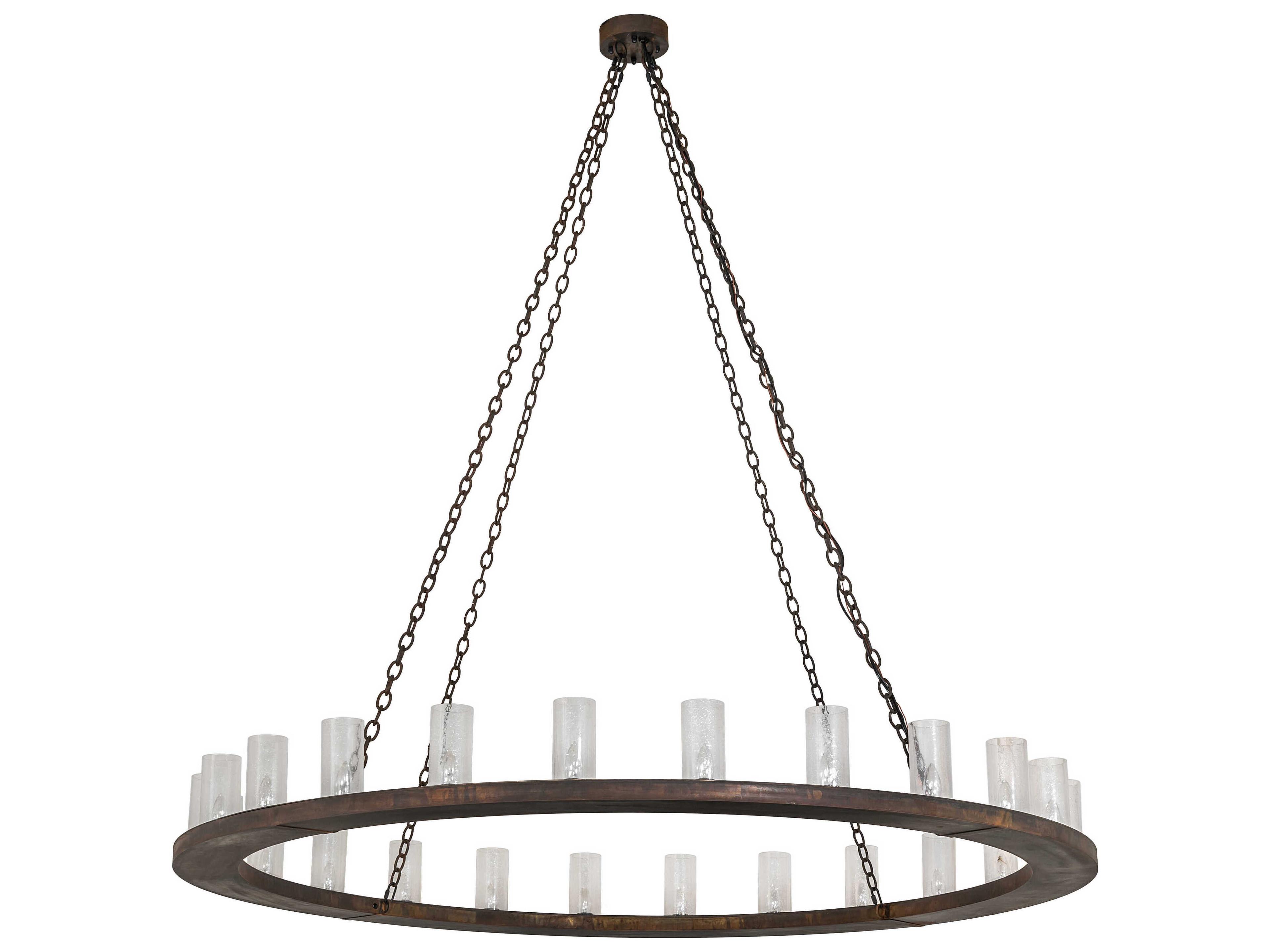 Meyda Loxley 24-Light Blackened Steel Cylinder Chandelier