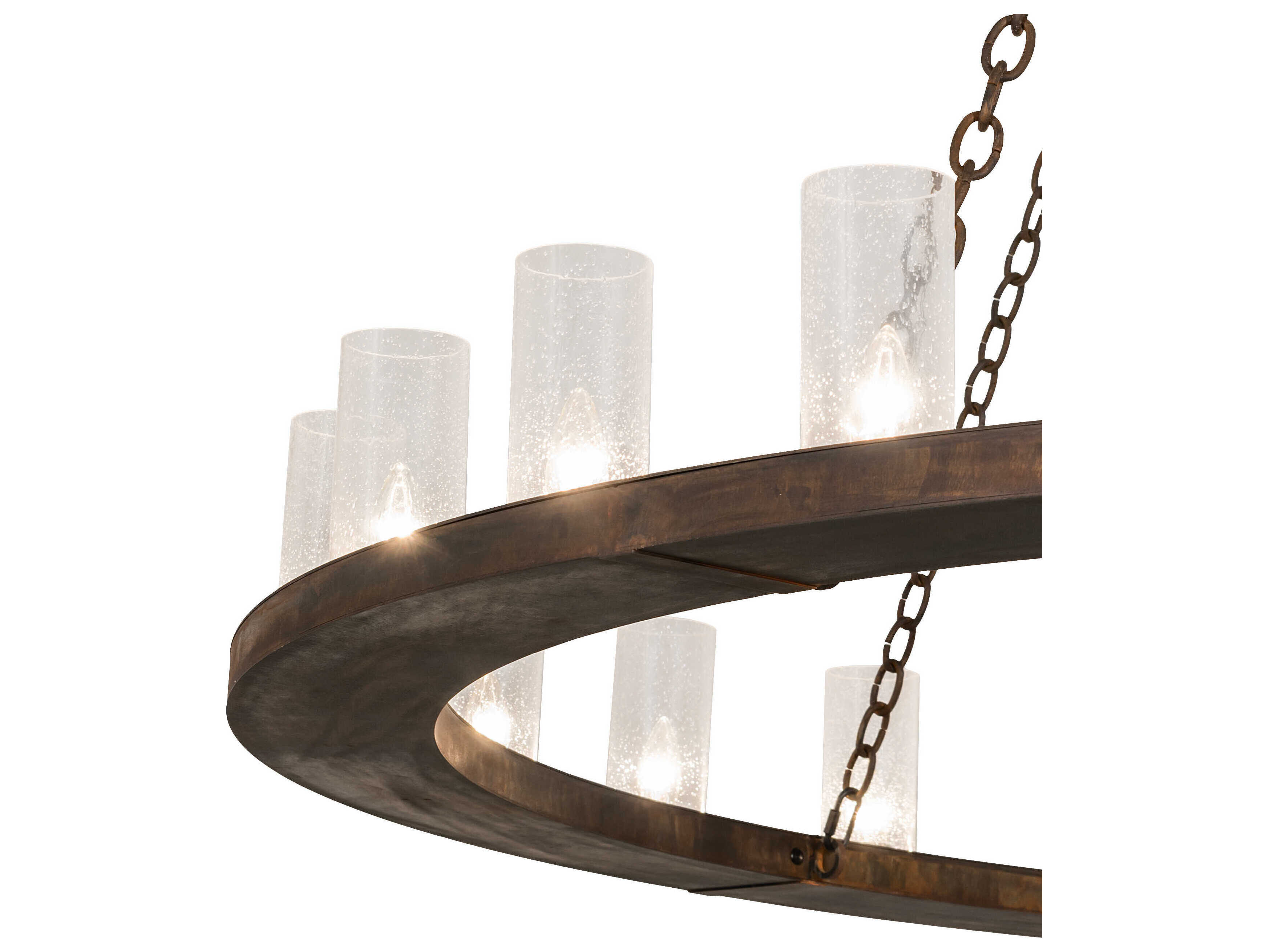 Meyda Loxley 24-Light Blackened Steel Cylinder Chandelier