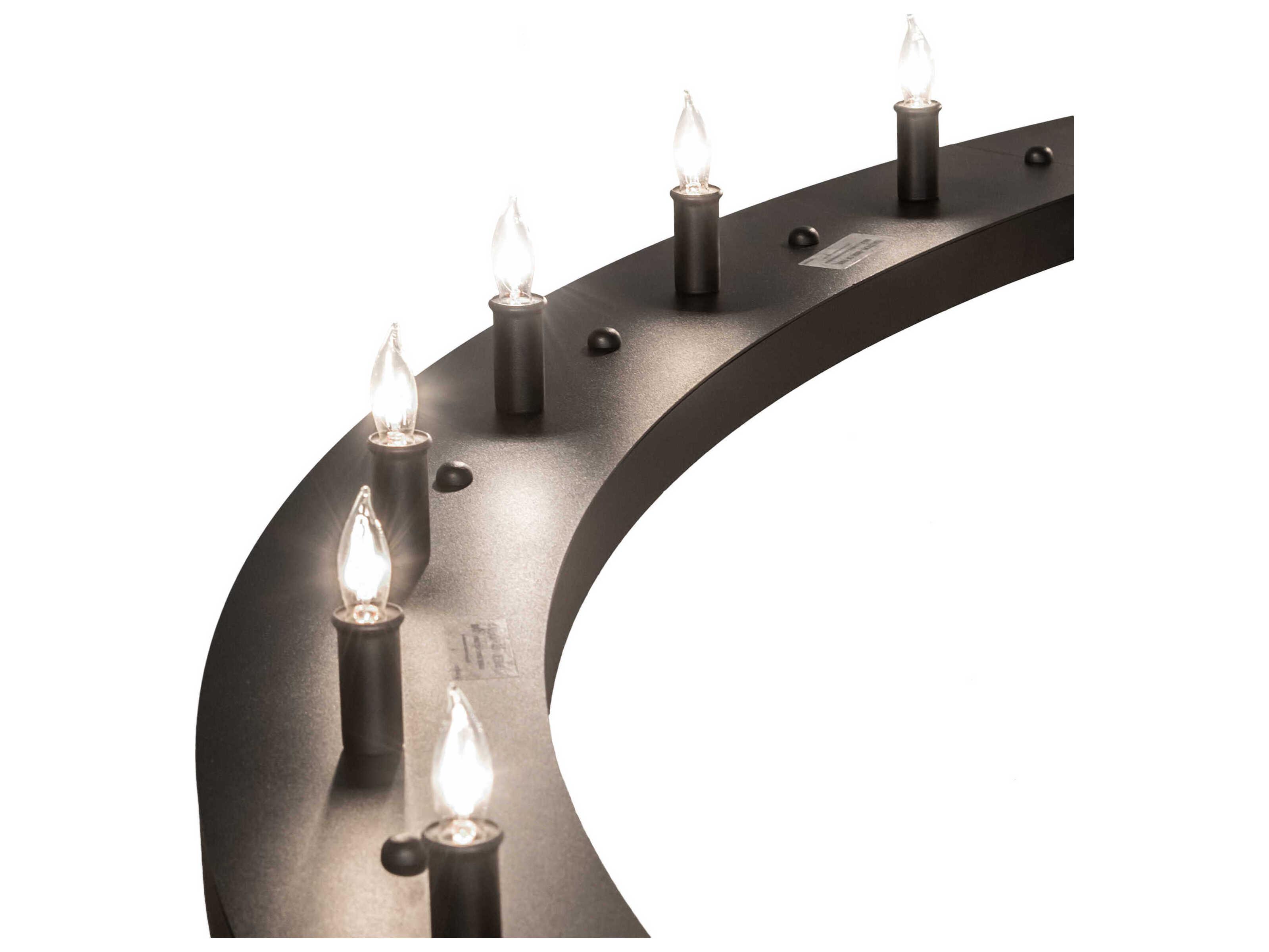 Meyda Loxley 85-Light Textured Black Candelabra Tiered Chandelier